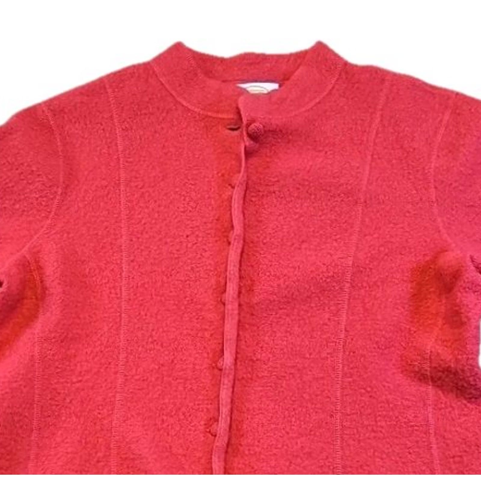 Talbots VINTAGE Talbots Cardigan Jacket Wool Pink Women’s Size L 90s Hong Kong Women Size L / US 10 / IT 46 - 6 Thumbnail