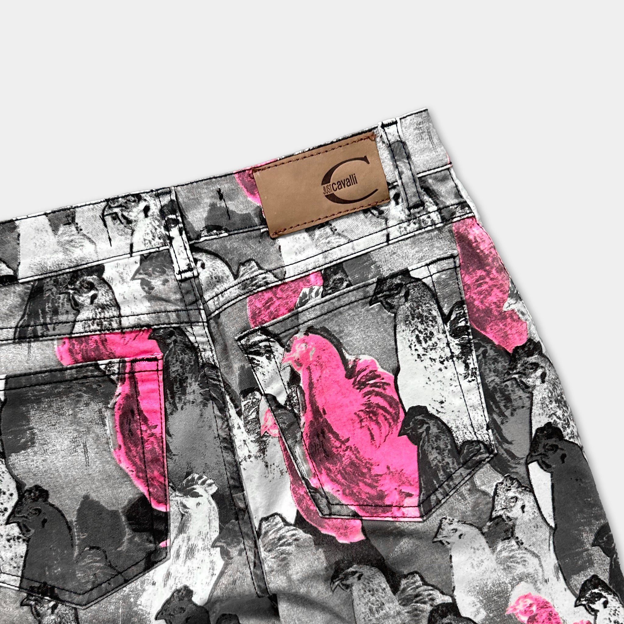 Just Cavalli Just Cavalli 00's Pink Black Silhouette Jeans Size 26" / US 2 / IT 38 - 5 Thumbnail