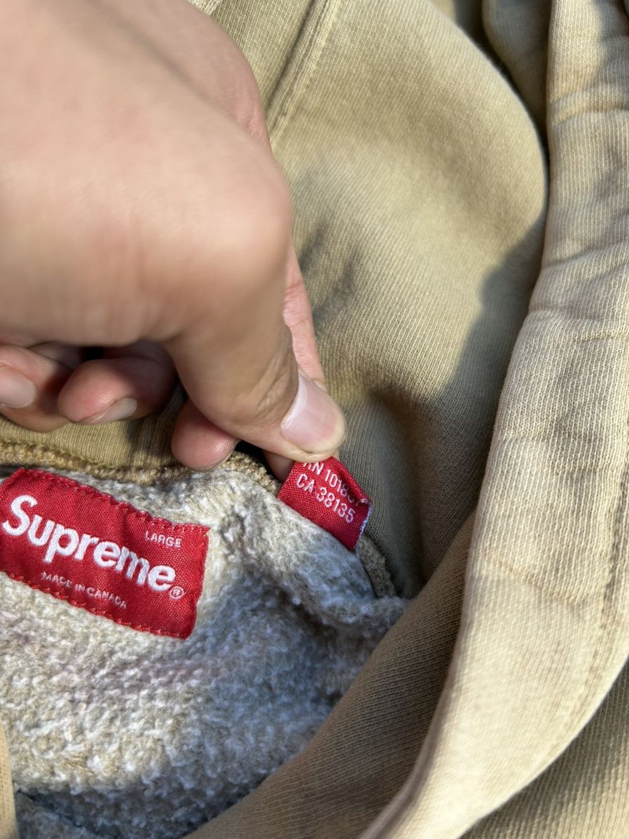 Supreme Supreme SS23 Overdye S Logo Khaki Hoodie Size US L / EU 52-54 / 3 - 7 Thumbnail