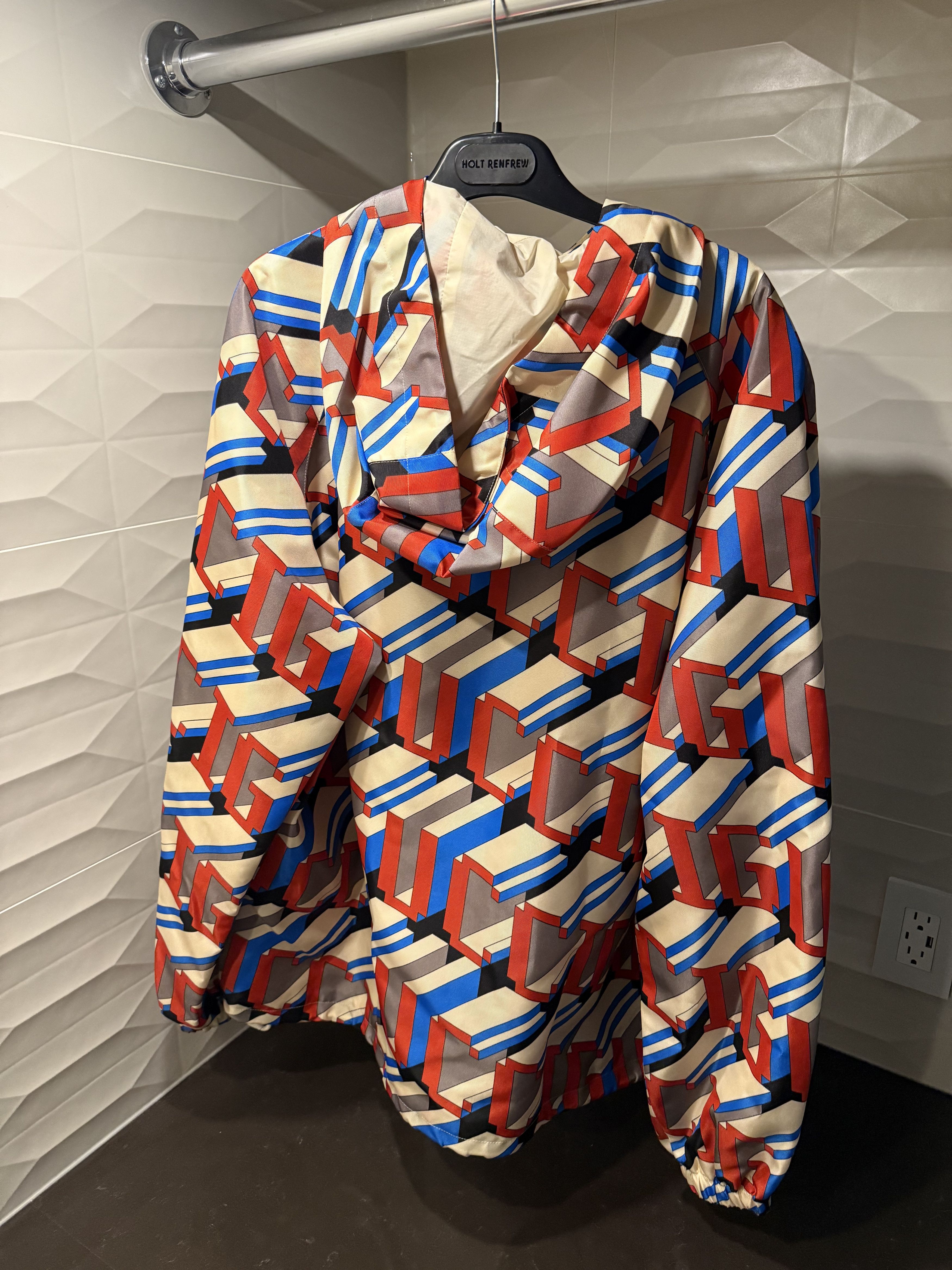 🎮 GUCCI Pixel Print Nylon Jacket - Size 48 / Medium