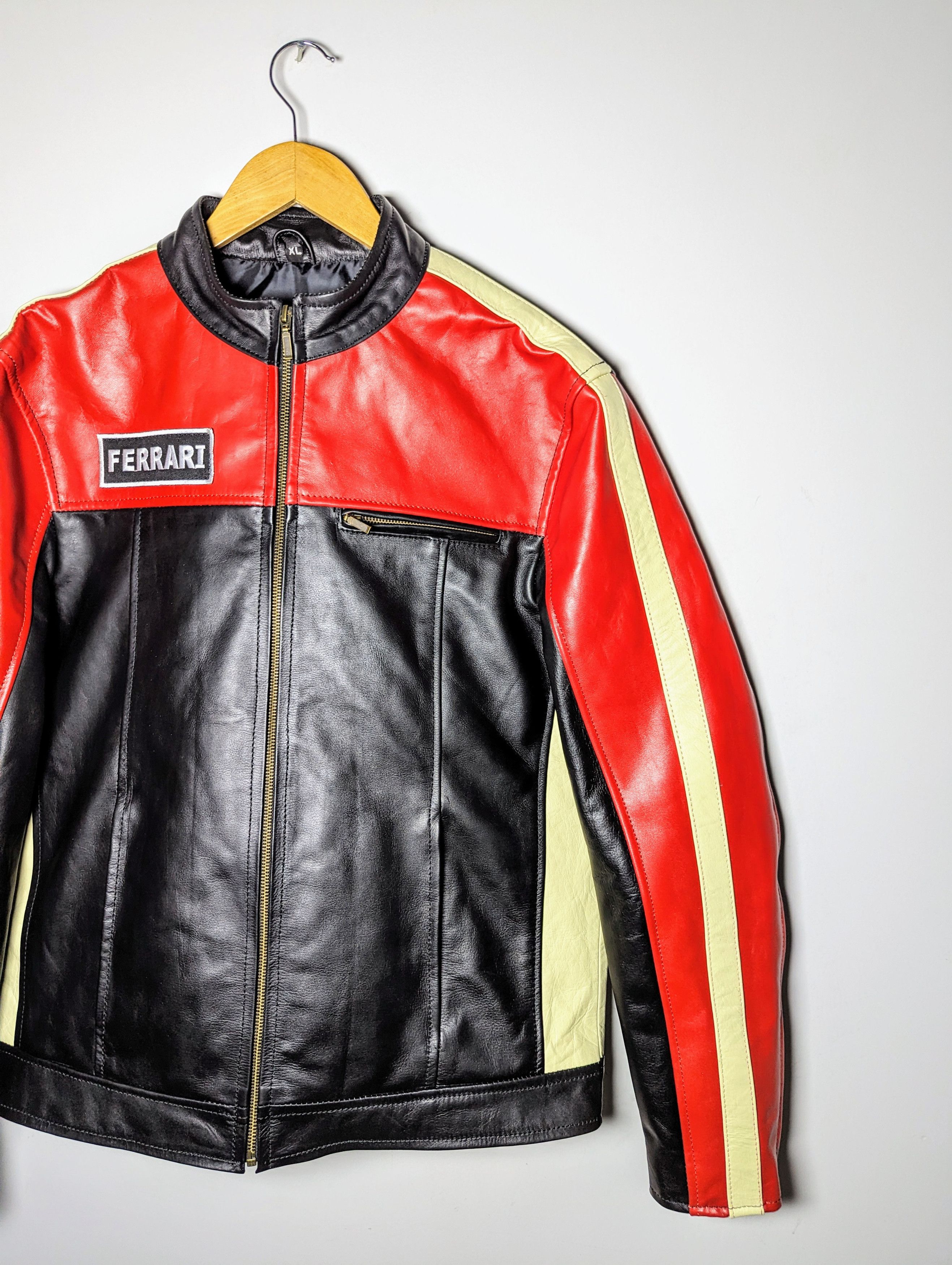Ferrari 🔥 FERRARI 👀 RACING LEATHER JACKET STREETWEAR Size US M / EU 48-50 / 2 - 4 Thumbnail