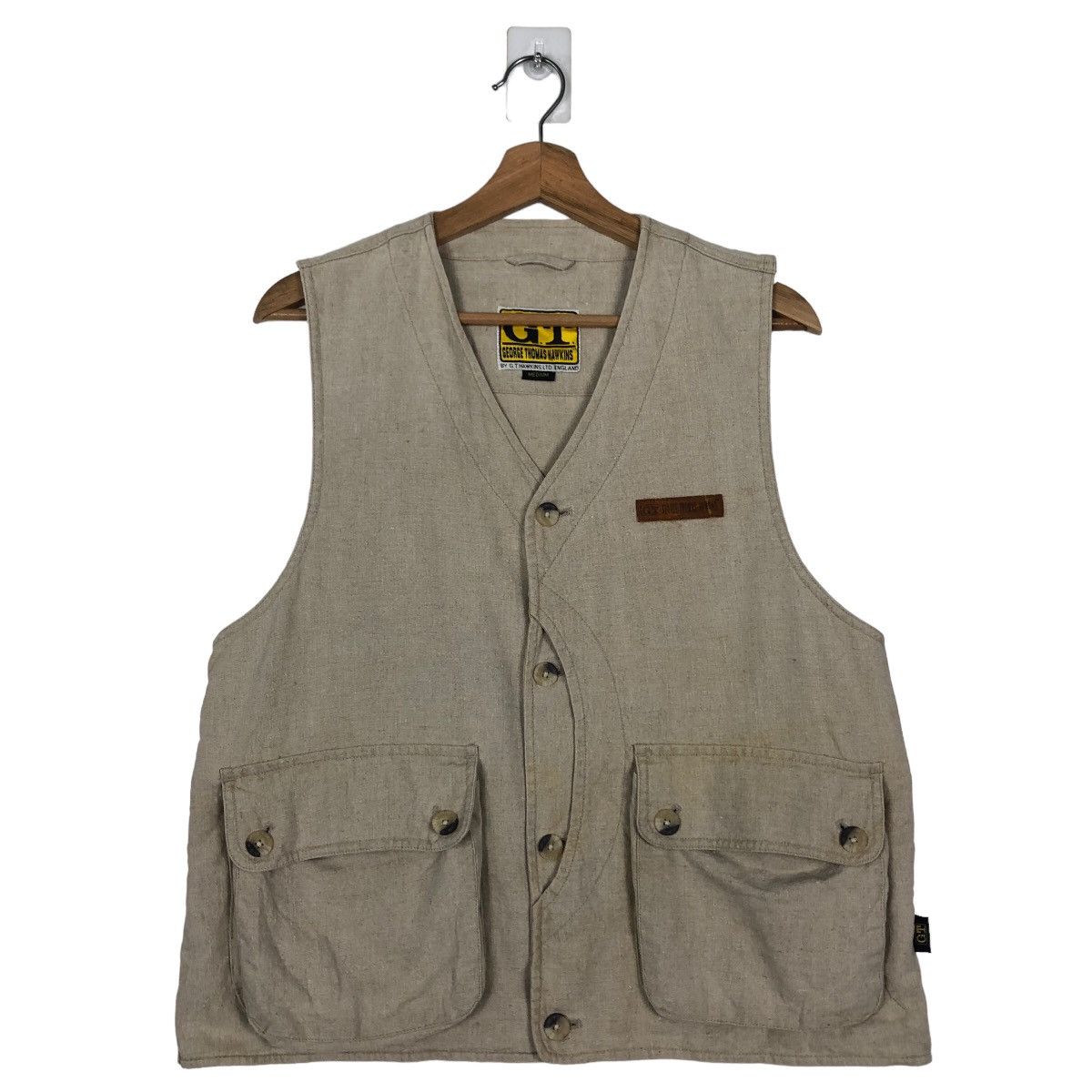 Japanese Brand 🔥Vintage Utility Vest Cargo Multi Pocket GT Thomas Hawkins Size US M / EU 48-50 / 2 - 2 Thumbnail