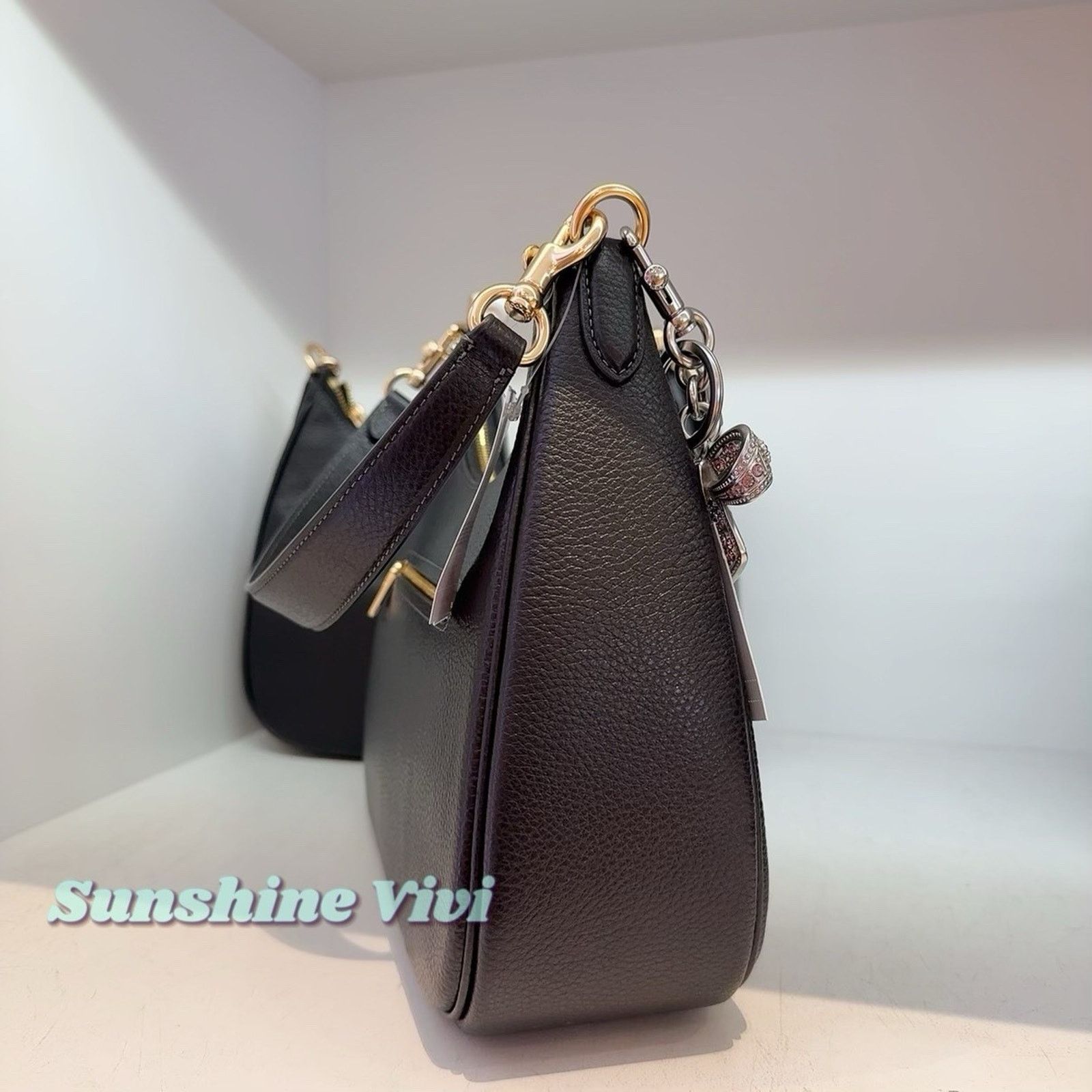 Coach NWT Bundle Coach Bow Bag Charm CAX72 & CV935 Teri Hobo Bag Size ONE SIZE - 9 Thumbnail
