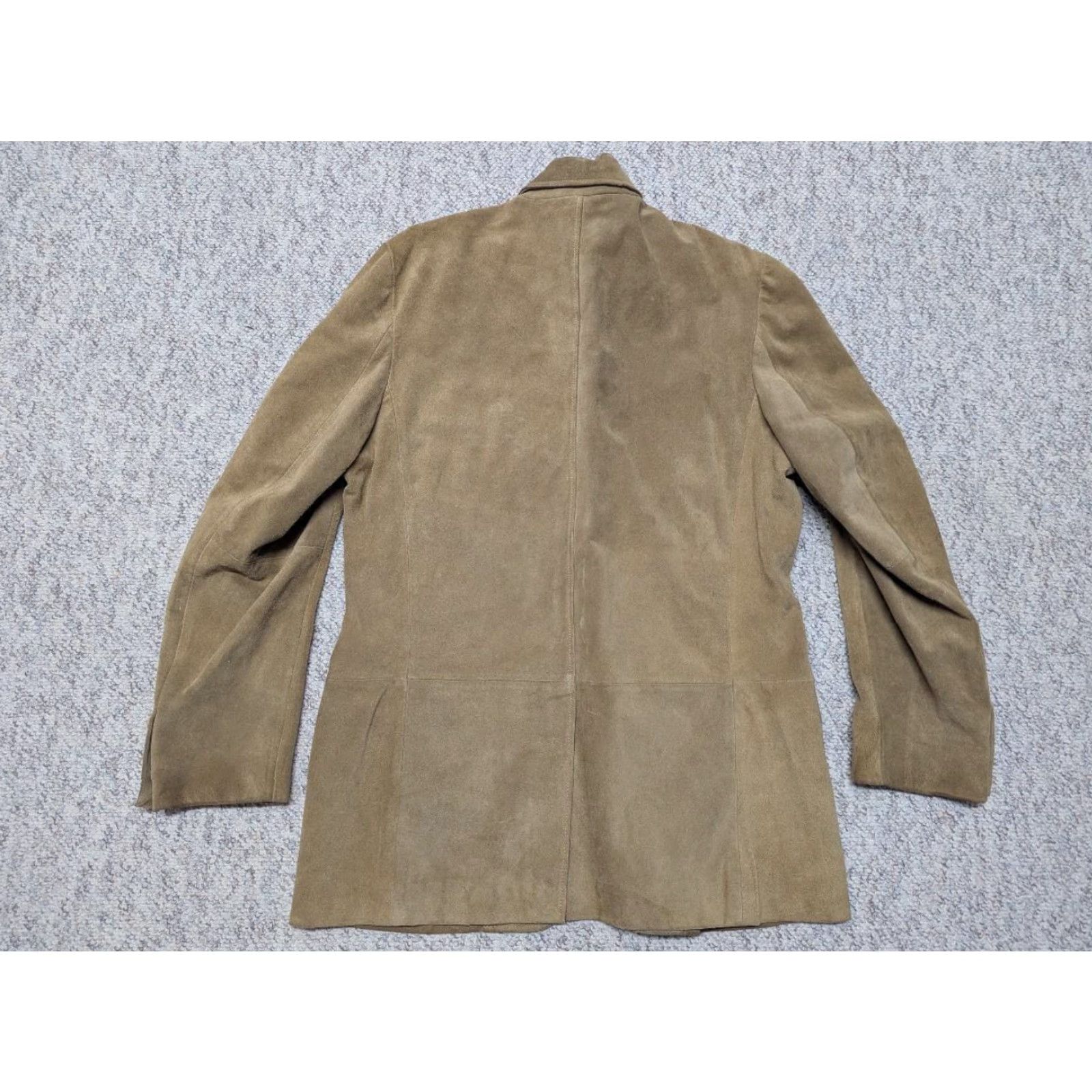 Banana Republic VINTAGE Banana Republic leather COWHIDE blazer jacket Blazer Mens 42L Brown Cowhide Leather 42L 90s event Size 42R - 2 Thumbnail