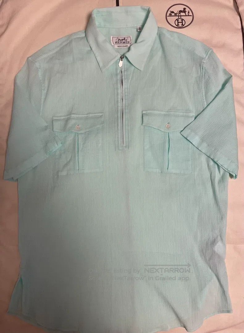 Hermes Hermes size 39 Short-sleeve polo shirt/T-shirt (half-zip mo Size US M / EU 48-50 / 2 - 1 Thumbnail