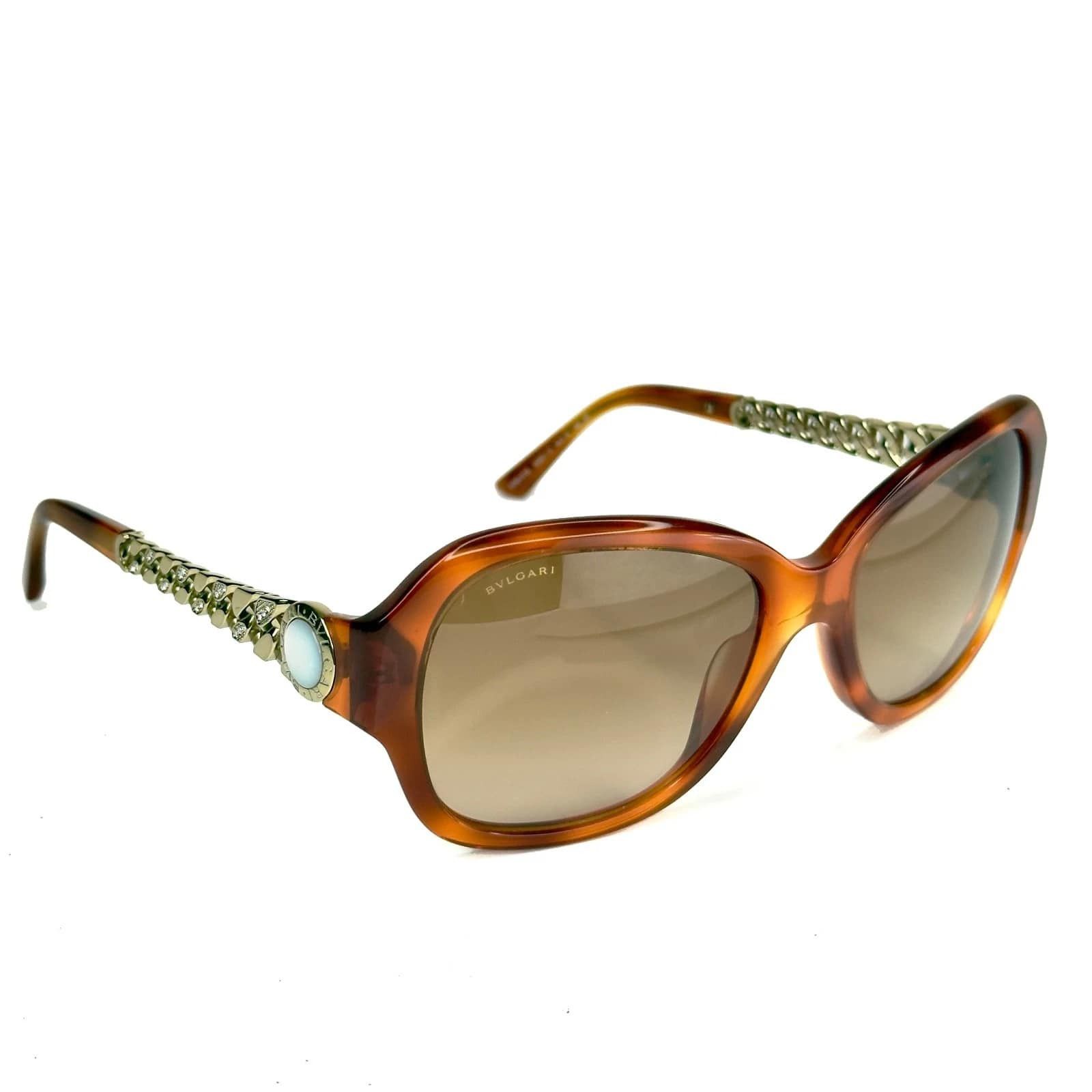 Bvlgari BVLGARI BV8130HB CATENE Crystal Chain Oval Sunglasses 8130 Size ONE SIZE - 5 Thumbnail