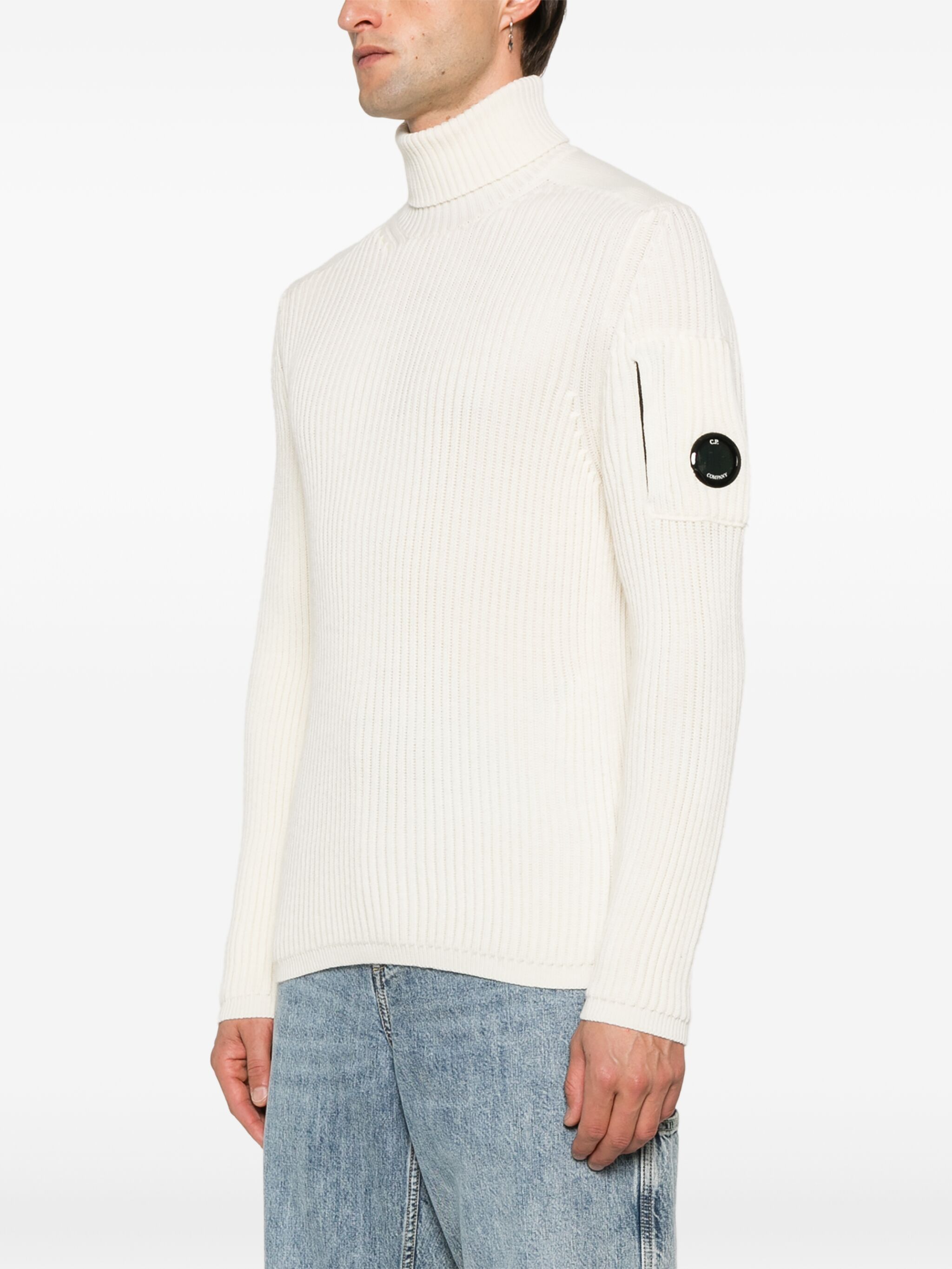 C.P. Company o1y1224 Turtleneck Sweater in Ivory Size US L / EU 52-54 / 3 - 3 Thumbnail