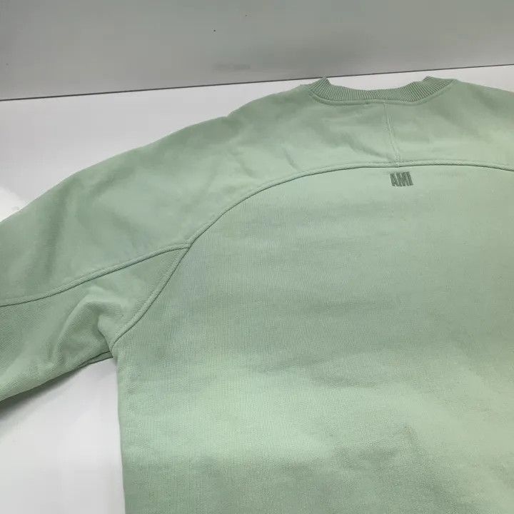 AMI AMIPARIS SS22 Mint Green Heart Logo Sweatshirt -2507 Size US S / EU 44-46 / 1 - 7 Thumbnail