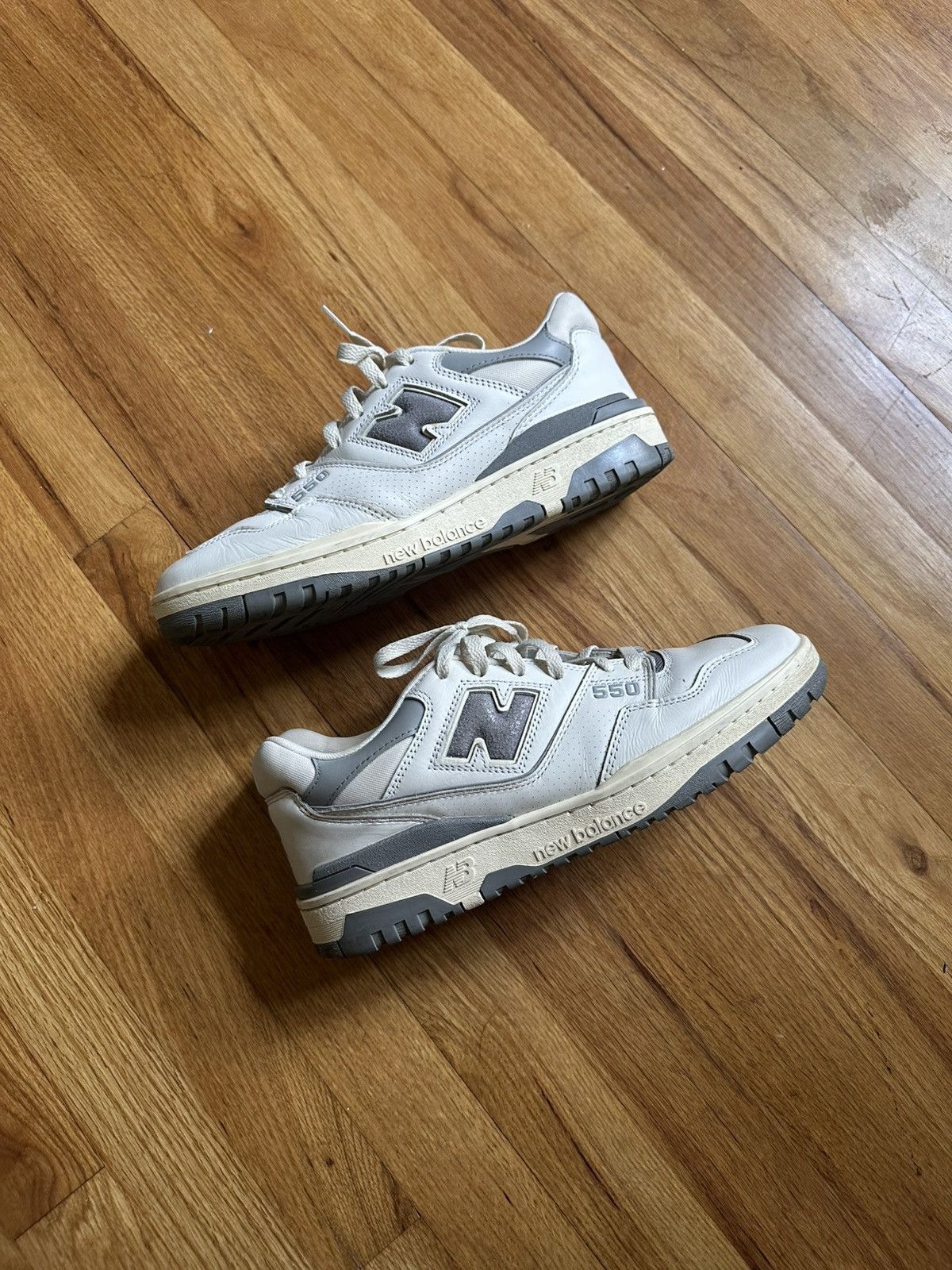 Aime Leon Dore × New Balance Aime Leon Dore/New Balance 550 “White Grey” Size US 10 / EU 43 - 1 Thumbnail