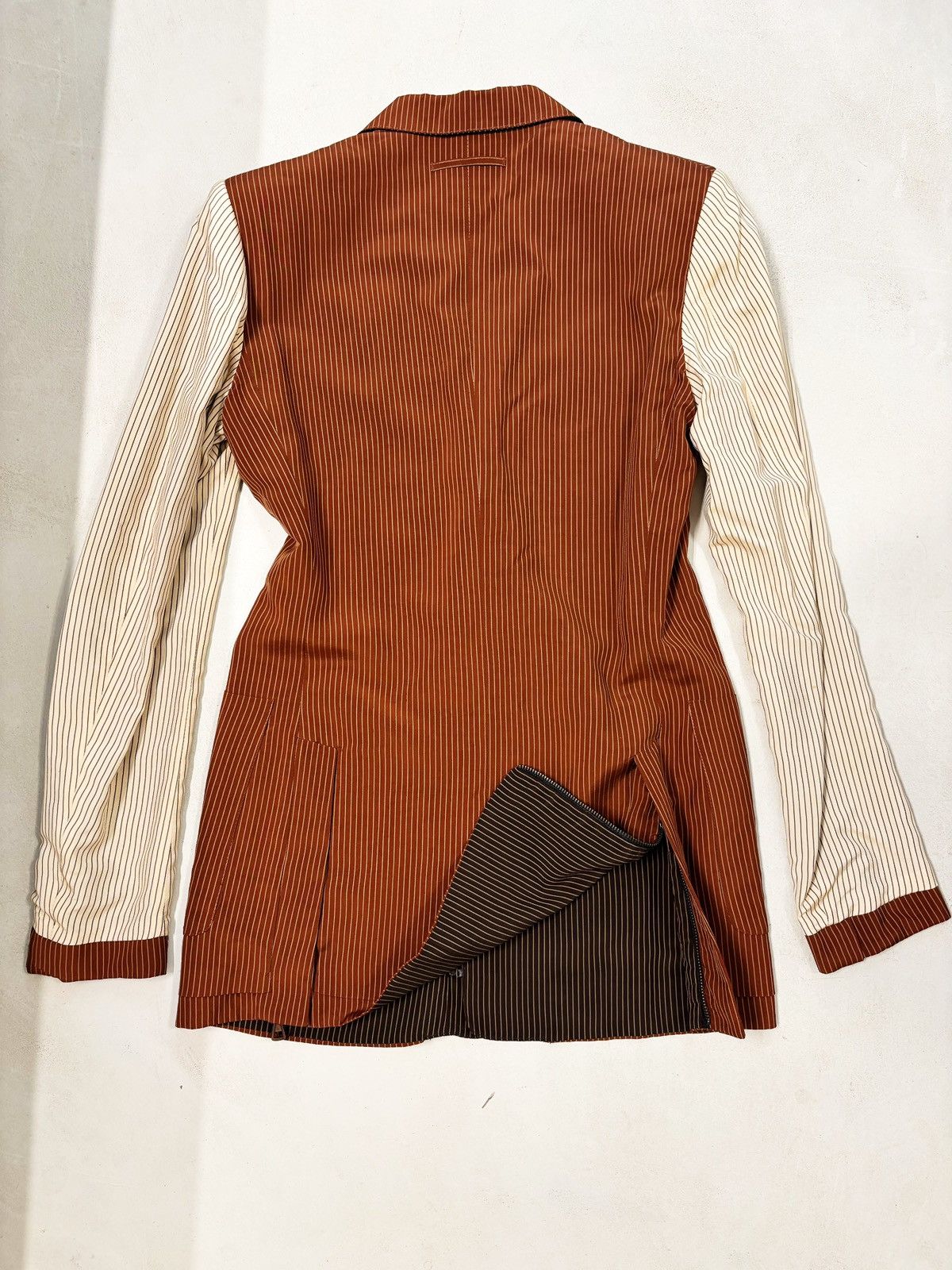 Jean Paul Gaultier Jean Paul Gaultier Archive Patchwork Pinstripe Blazer 2000s Size S / US 4 / IT 40 - 7 Thumbnail