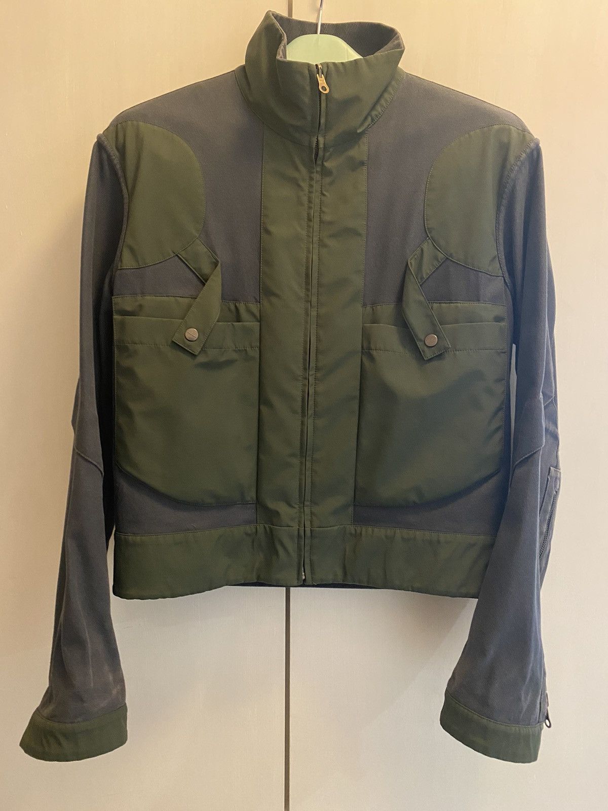 image of Kiko Kostadinov Fw18 Reversible Triple Dart Jacket in Blue, Men's (Size Medium)
