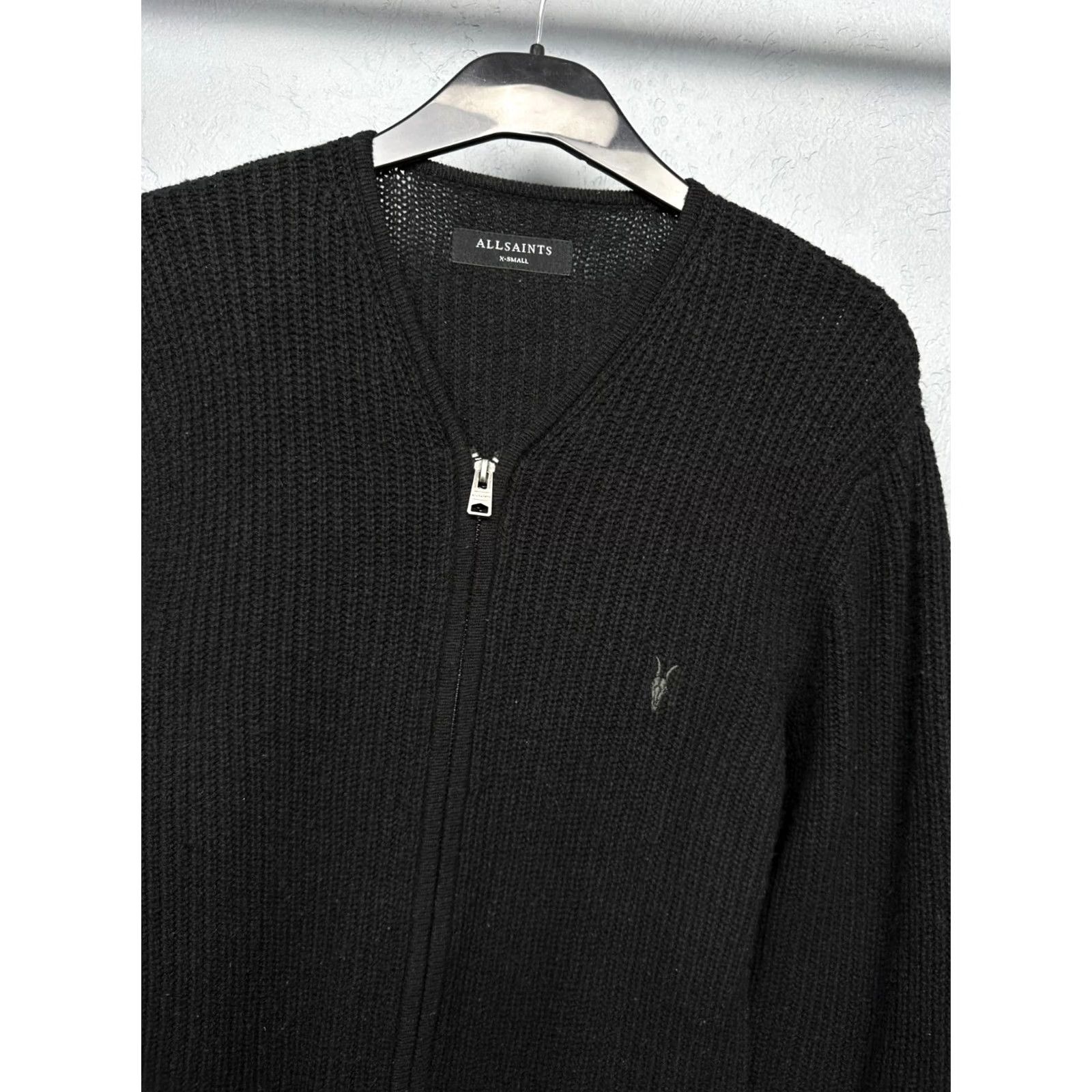 Allsaints Allsaints Mens Lymore Wool Knit Full Zip Sweater XS Black Wool Knit Full Zip Mens XS Black AllSaints Sweater Size US XS / EU 42 / 0 - 2 Thumbnail