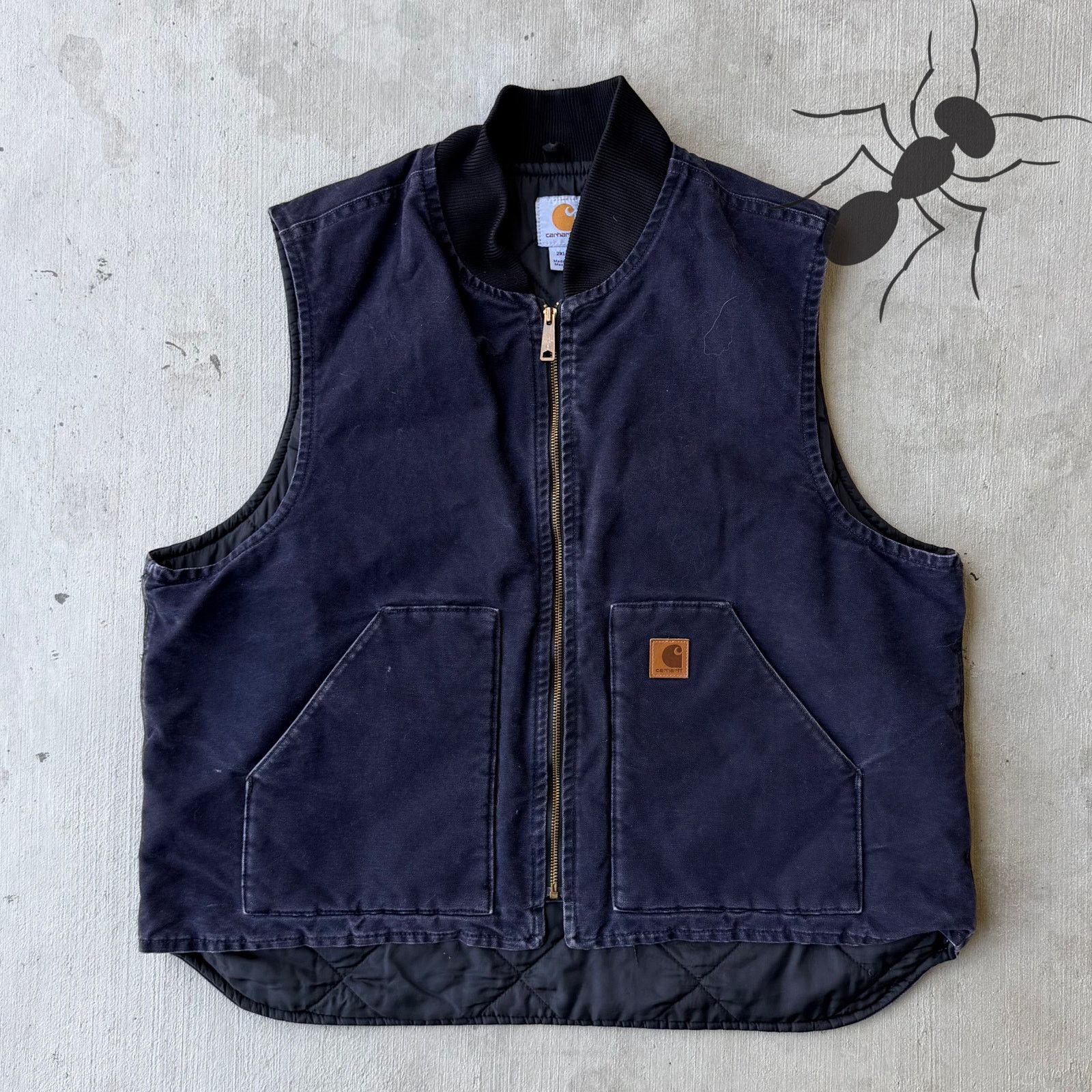 Carhartt × Vintage Carhartt V02 MDT blue work wear vest Size US XXL / EU 58 / 5 - 1 Thumbnail