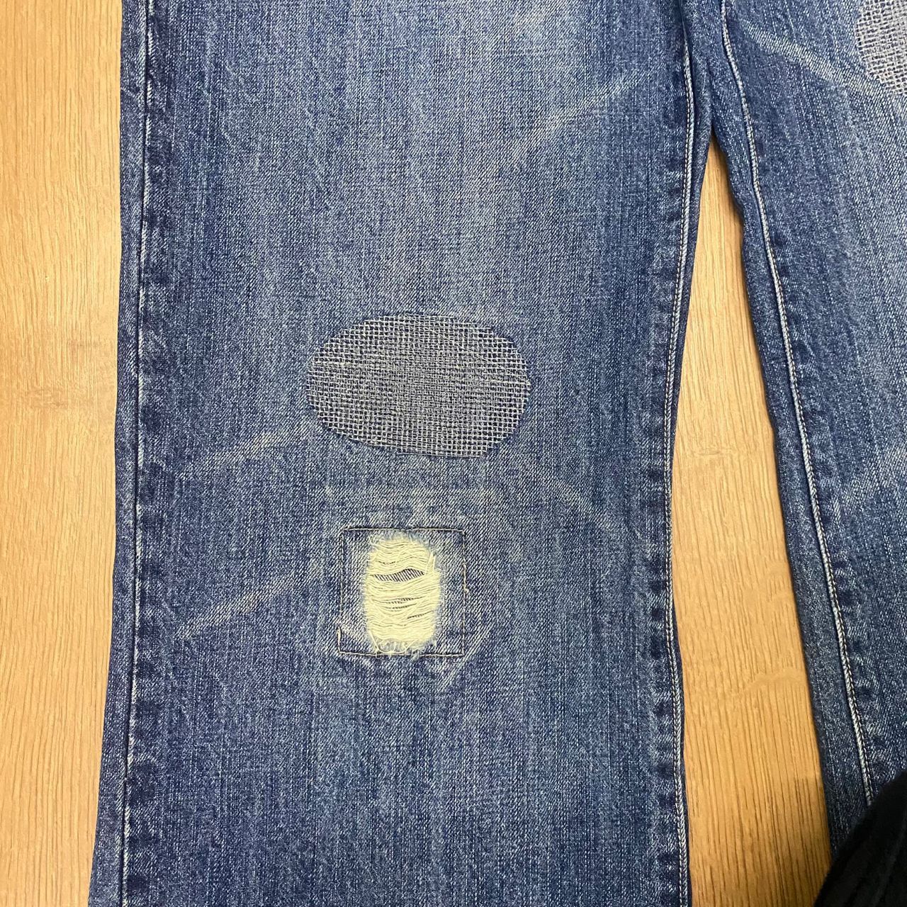 If Six Was Nine Vintage Ezy Distressed Denim Size US 34 / EU 50 - 16 Thumbnail