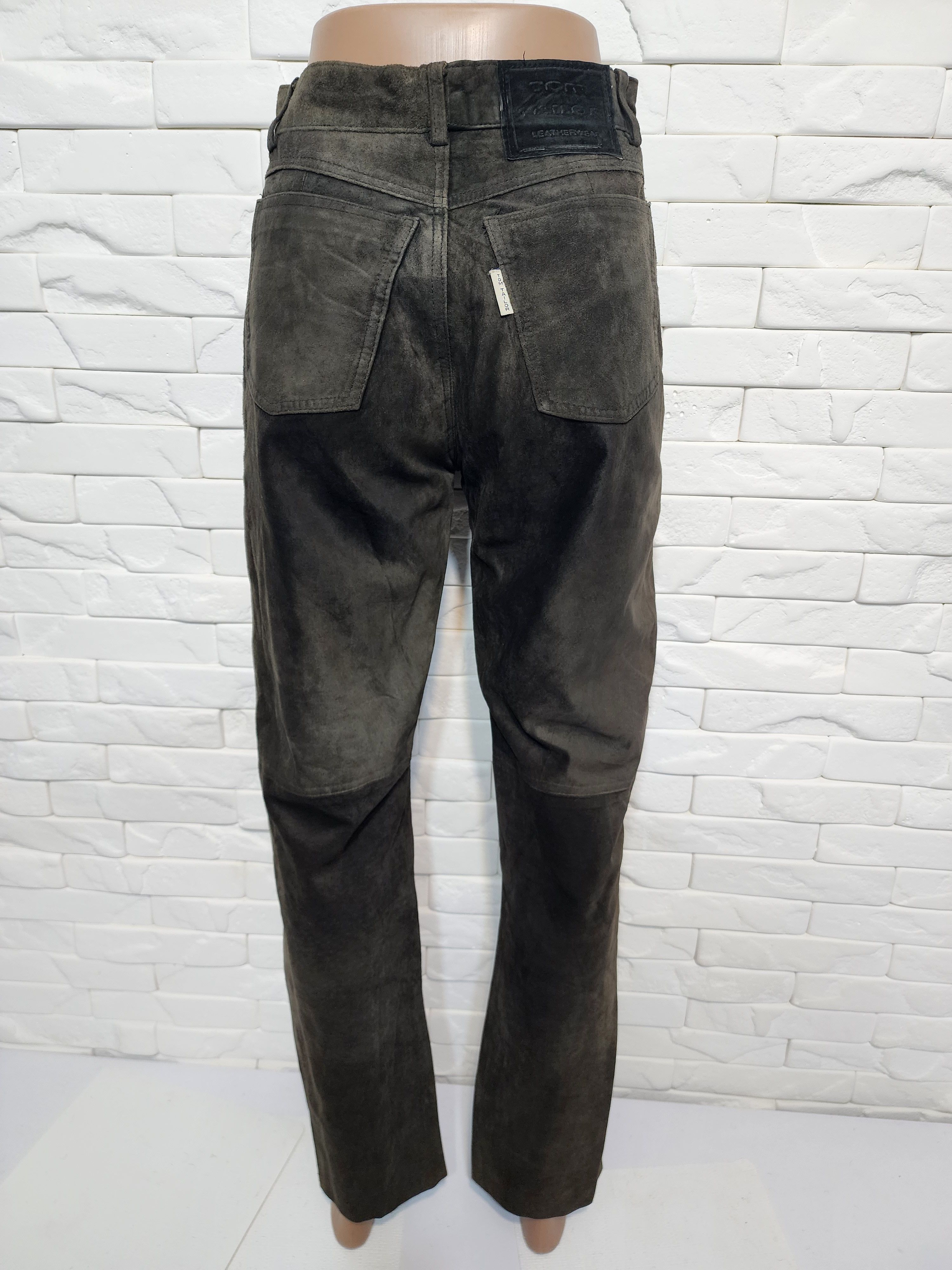 Genuine Leather Men's brown leather pants. Size US 26 / EU 42 - 4 Thumbnail