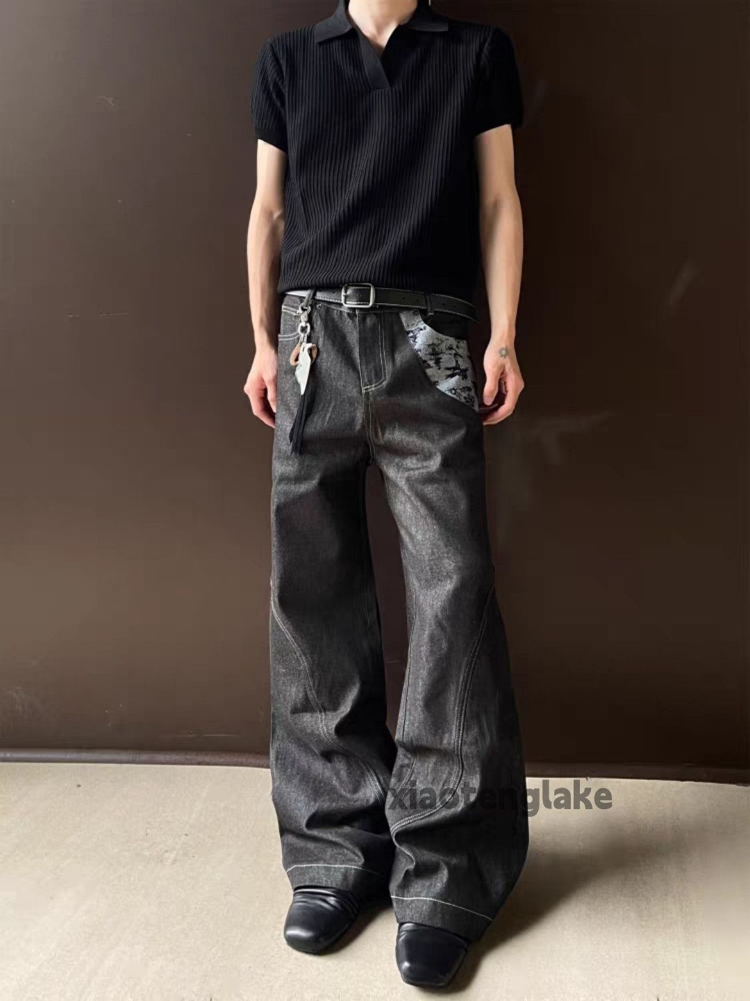 Jean unisex outdoor utility loose baggy skate hiphop jeans Size US 28 / EU 44 - 6 Thumbnail