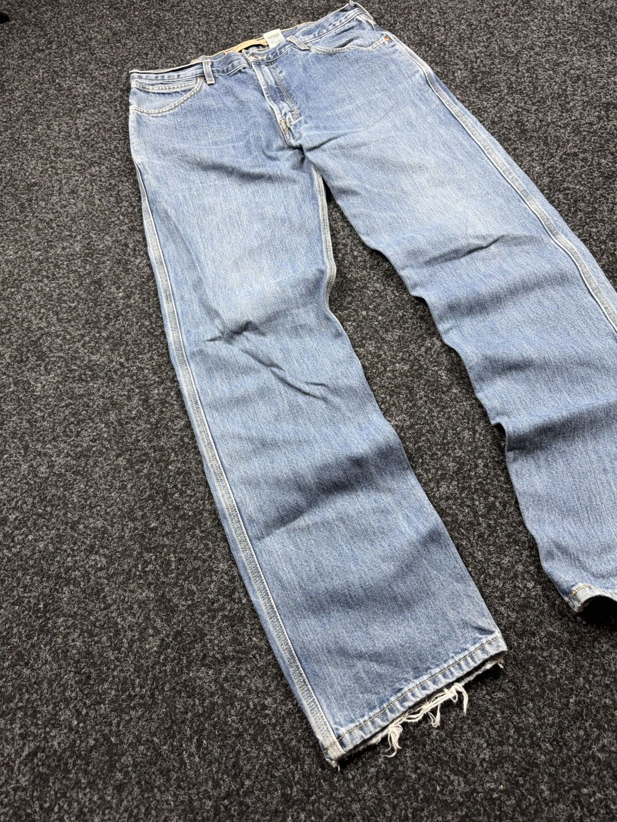 Levi's Retro 00s Levi’s 505 USA Regular Fit Light Wash Denim Jeans Size US 36 / EU 52 - 2 Thumbnail
