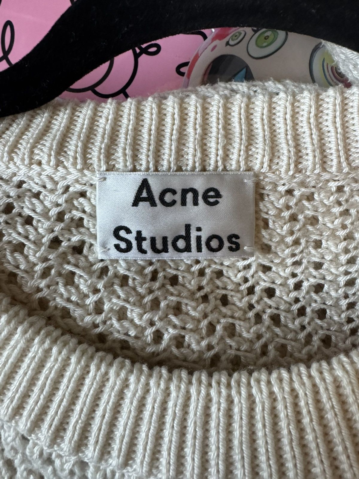 Acne Studios SS18 Beige Narno mesh Knitted Sweater Size US L / EU 52-54 / 3 - 3 Thumbnail