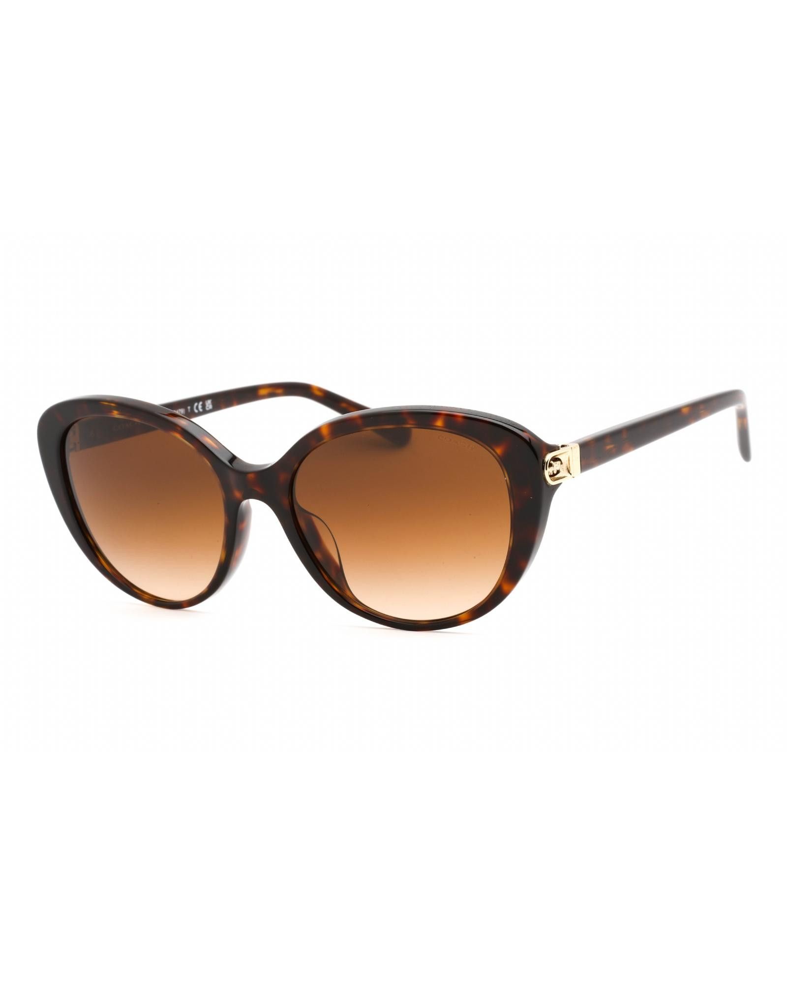 image of Coach 0Hc8348U Sunglasses Dark Havana / Brown Gradient, Women's