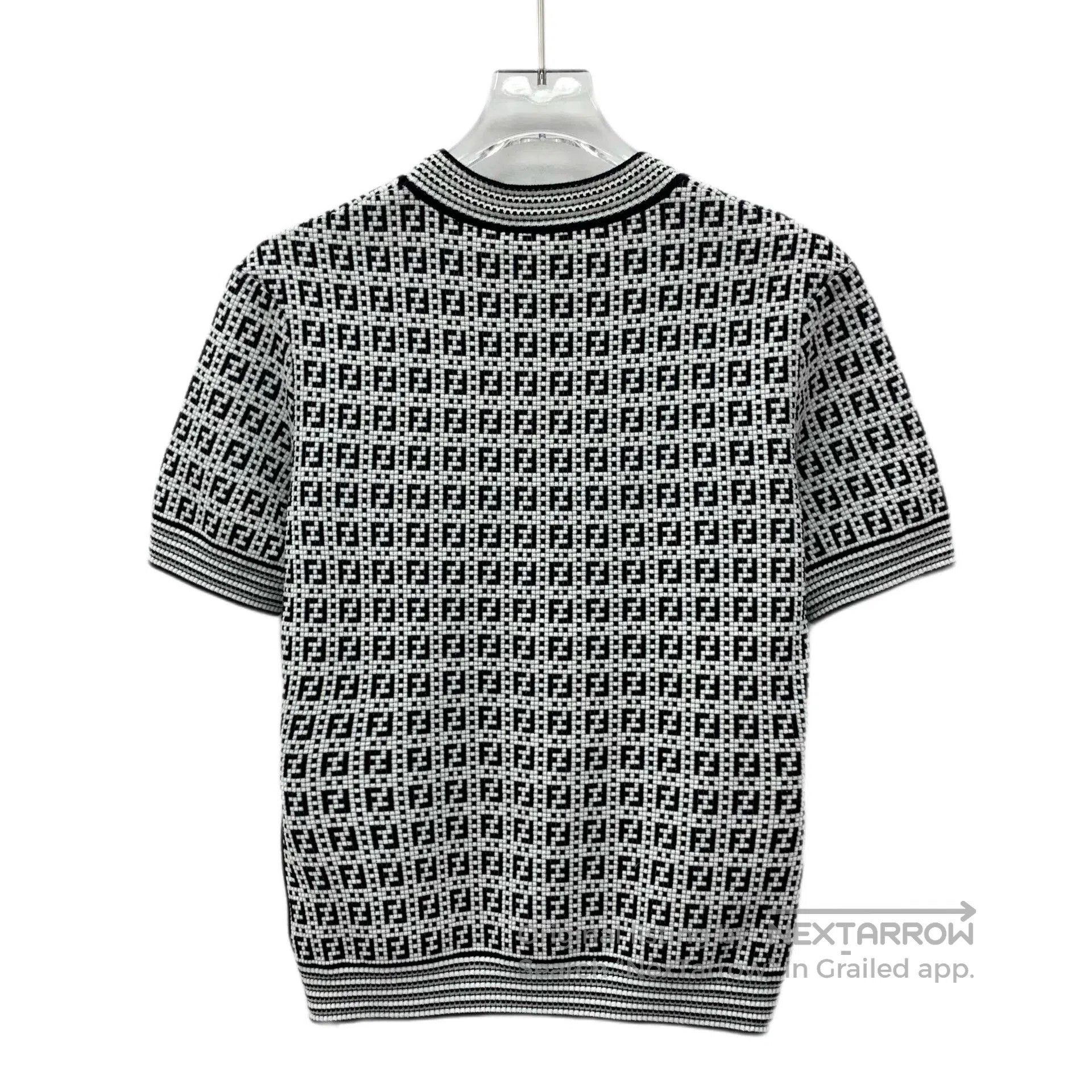Fendi fendi color block logo short sleeve knit top. Size US M / EU 48-50 / 2 - 2 Thumbnail