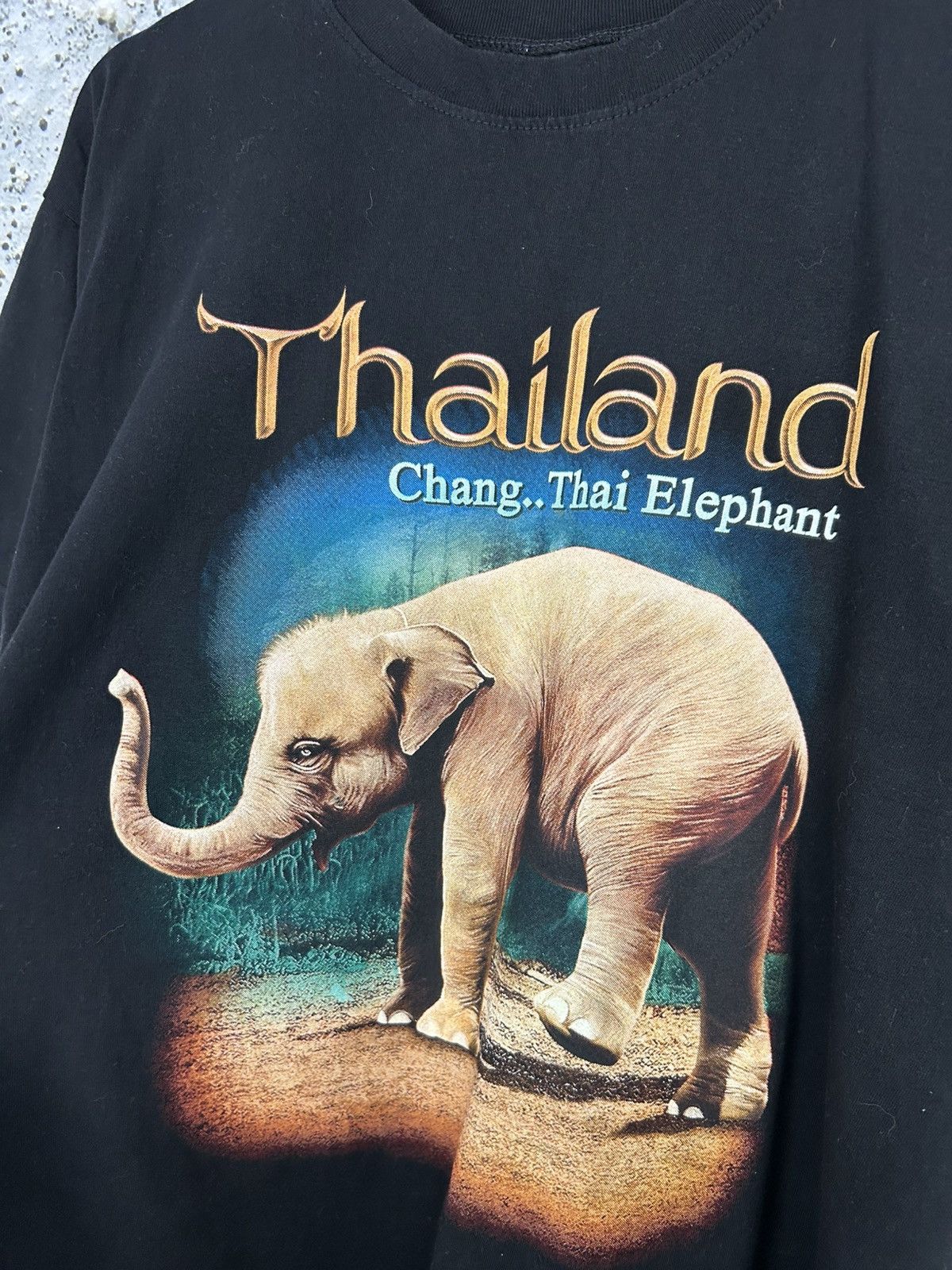 Vintage Vintage Thailand Elephant Graphic Tee 90s Baggy Rap Skate Size US L / EU 52-54 / 3 - 3 Thumbnail