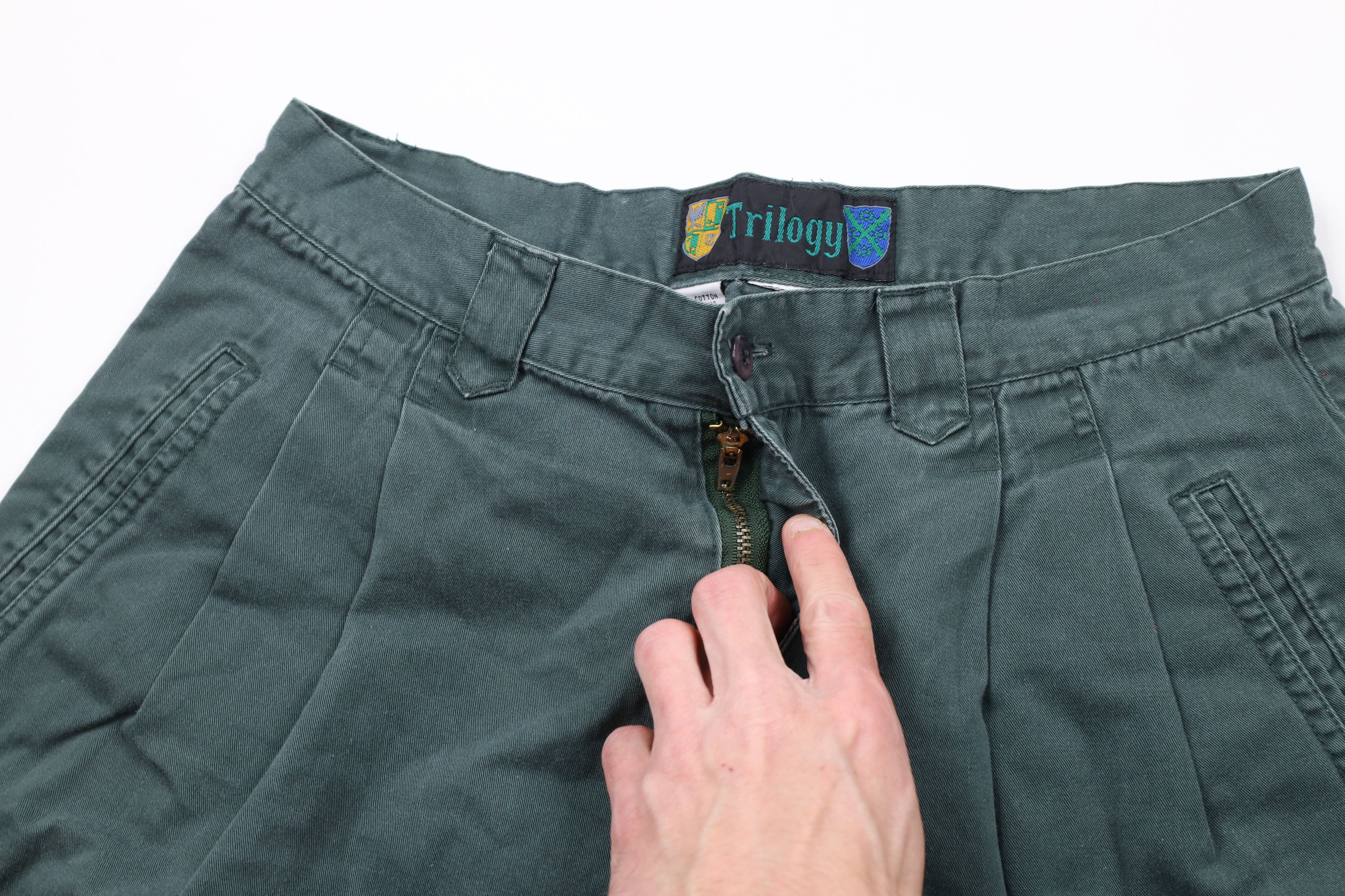 Vintage Vintage 90s Streetwear Above Knee Chino Shorts Green Cotton Size US 32 / EU 48 - 6 Thumbnail