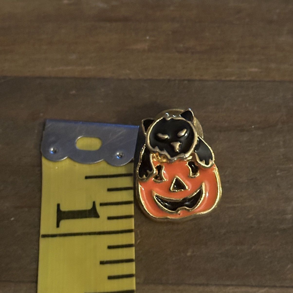 Vintage Vintage Halloween black cat and Jack o’ lantern tac pin Size ONE SIZE - 2 Thumbnail