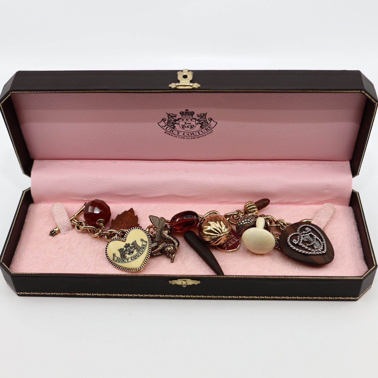 Juicy Couture Rare wBox JUICY COUTURE FALL AUTUMN PREFIXED Charm Bracelet Size ONE SIZE - 1 Thumbnail