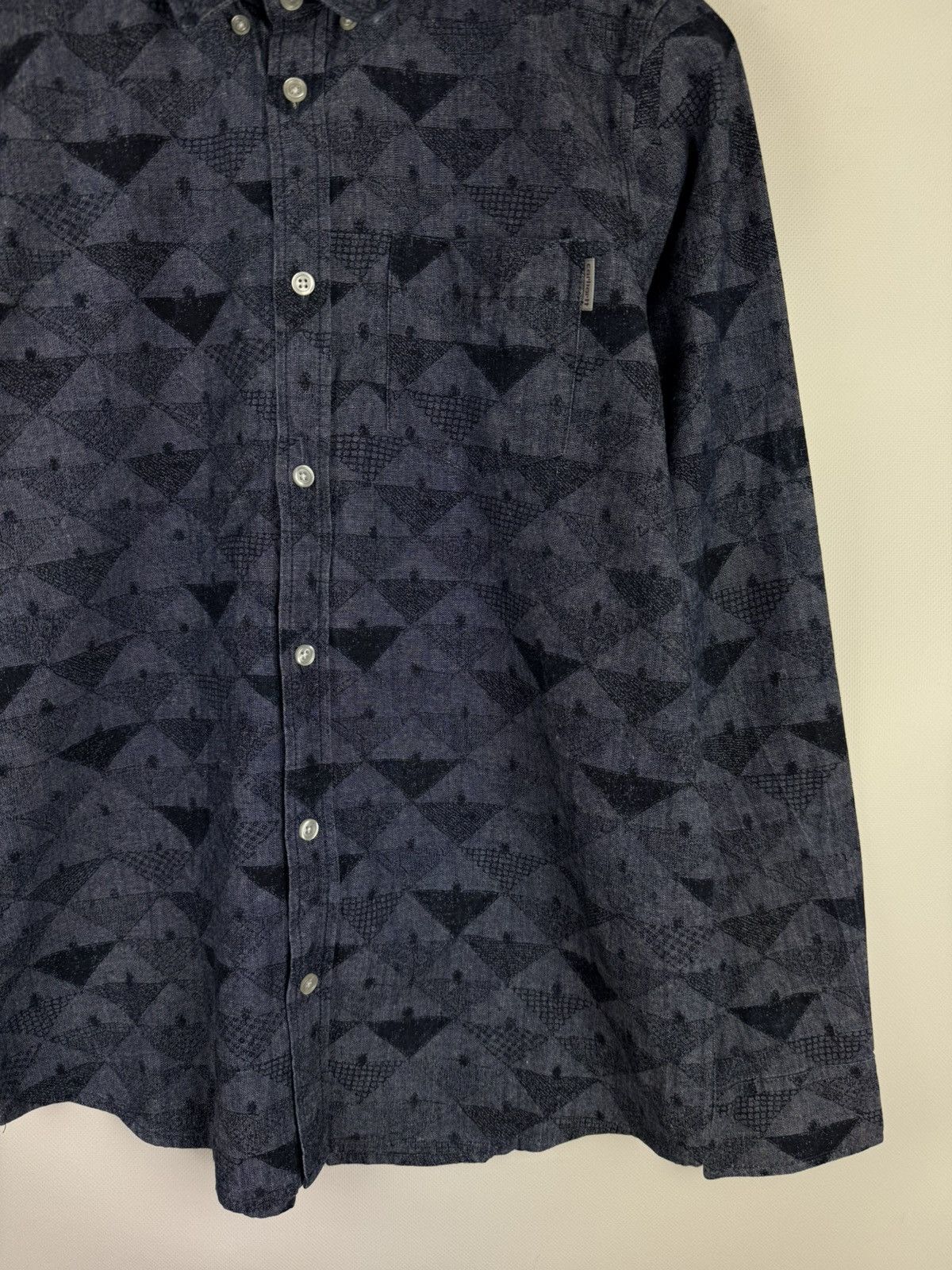 Carhartt Carhartt L/S Crandall Men’s Patterned Denim Button Up Shirt Size US M / EU 48-50 / 2 - 6 Thumbnail