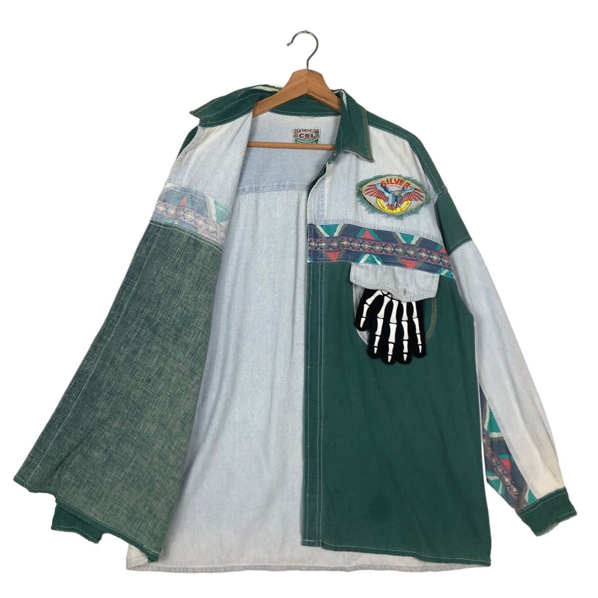 Toyo Enterprises 🔥Vintage Toyo Enterprise Design Silver Chambray Jacket Size US M / EU 48-50 / 2 - 9 Thumbnail