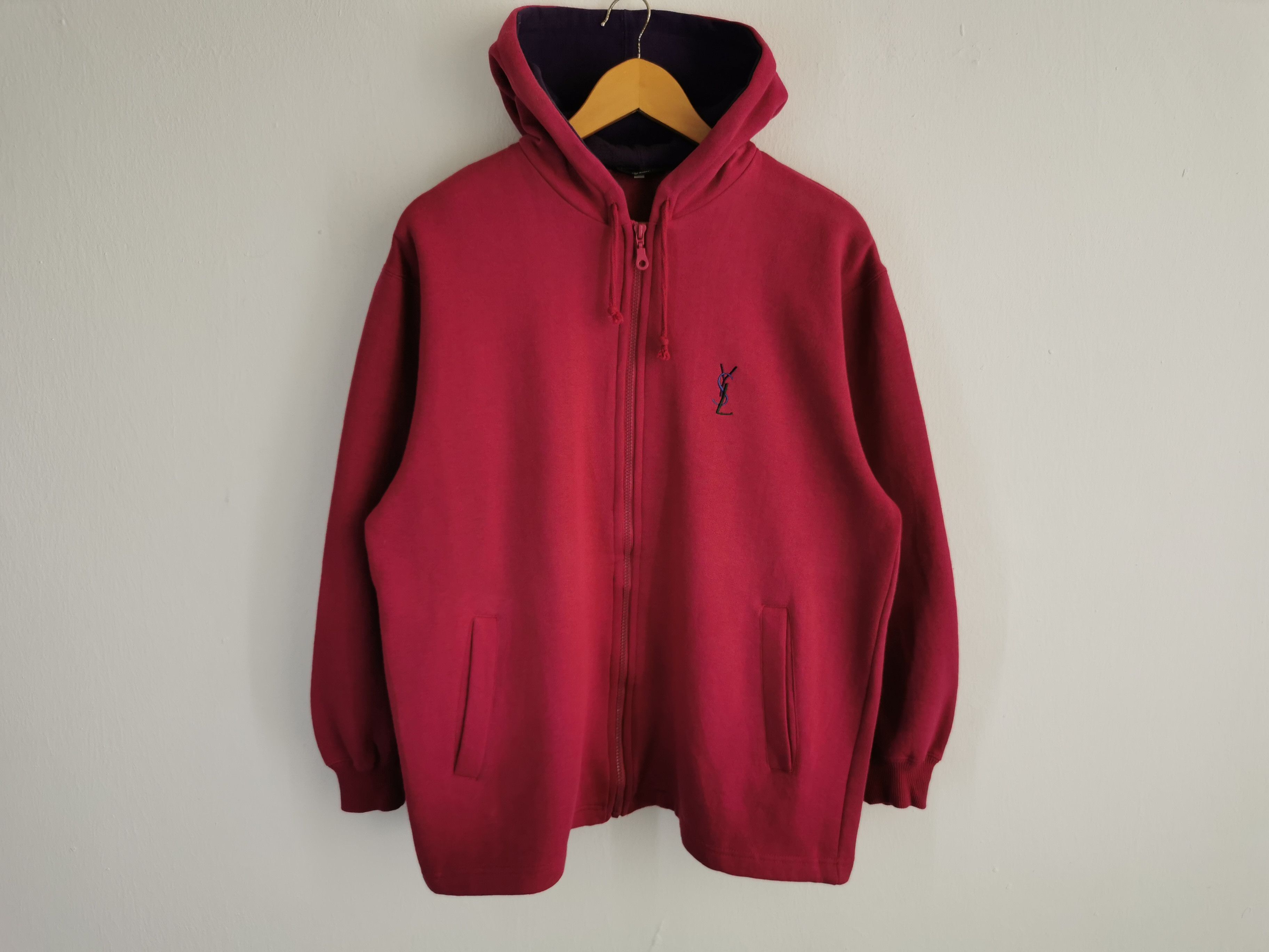 Yves Saint Laurent Yves Saint Laurent Logo Hoodie Made In Italy Size L Size L / US 10 / IT 46 - 1 Thumbnail