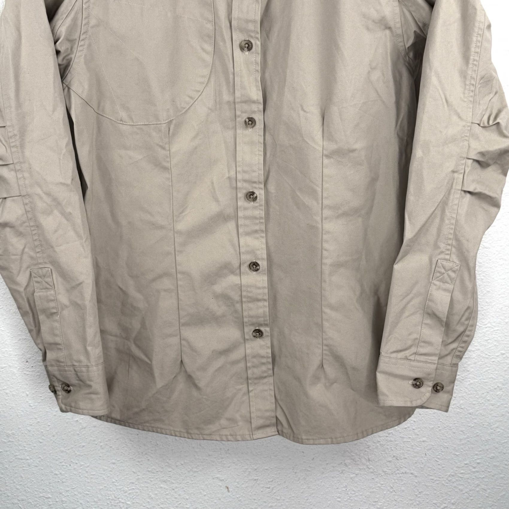Filson Filson Shirt Womens Small Beige Canvas Long Sleeve Button Up Pocket Workwear Casual Size S / US 4 / IT 40 - 3 Thumbnail