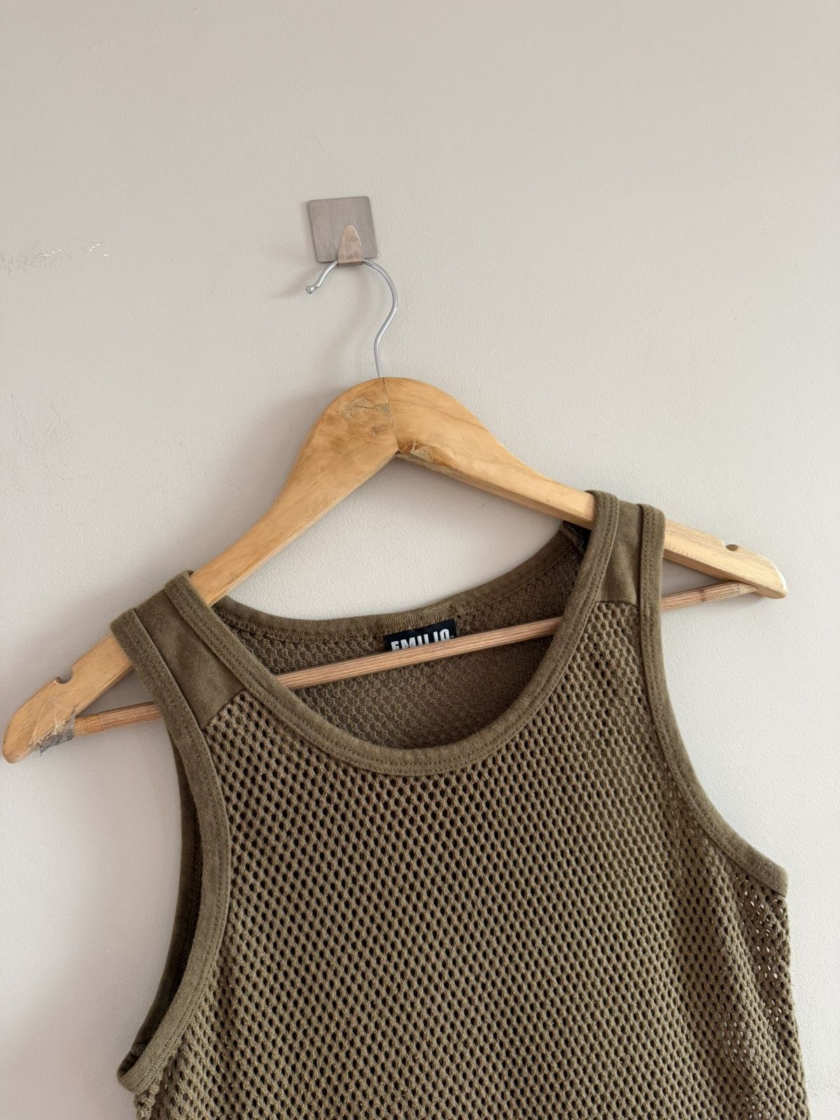 Japanese Brand Olive Mesh Tank Top See Through Minimal Y2K Size US S / EU 44-46 / 1 - 2 Thumbnail