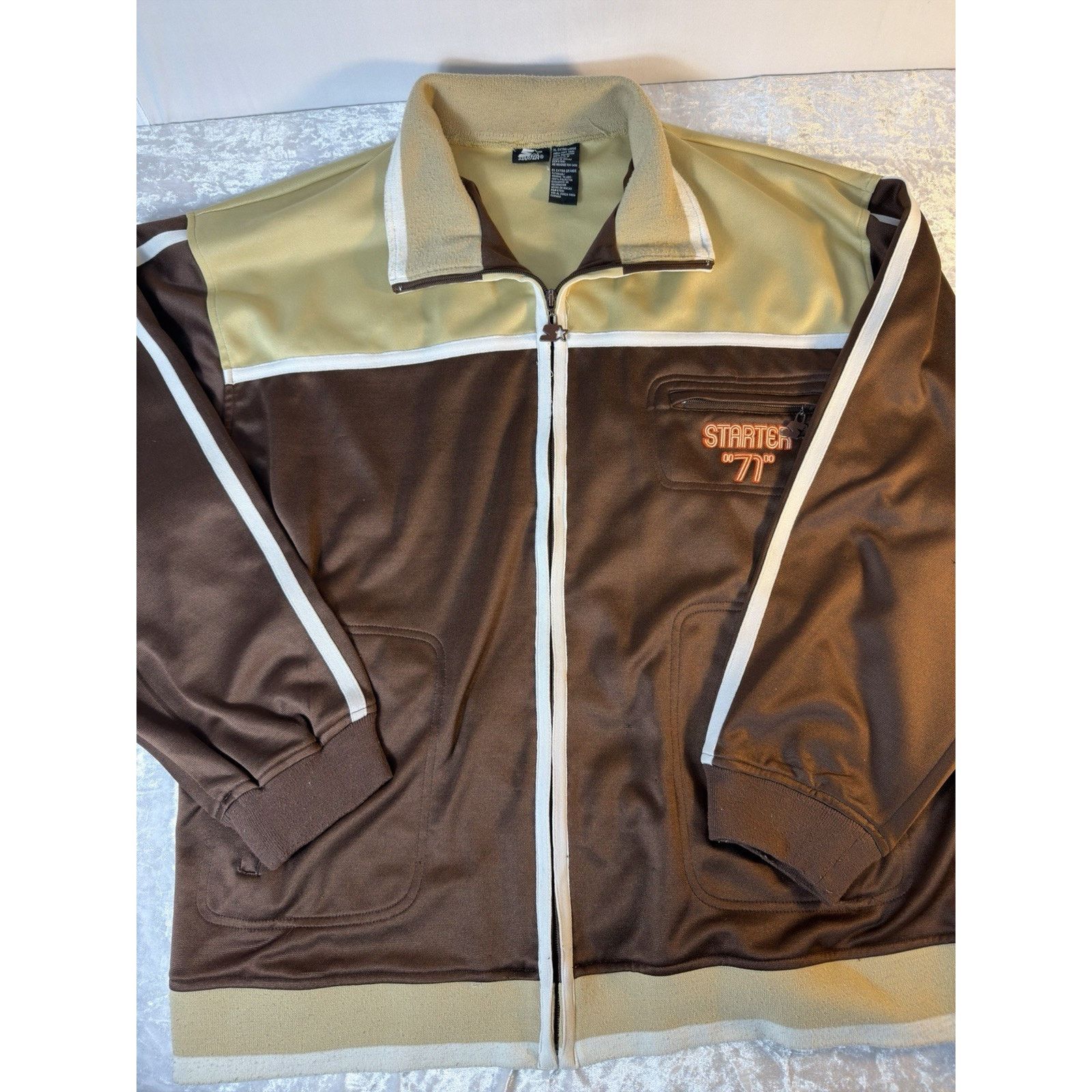 Starter Vintage Starter Tracksuit Y2K Brown Full Zip Jacket Pants XL Size US XL / EU 56 / 4 - 2 Thumbnail