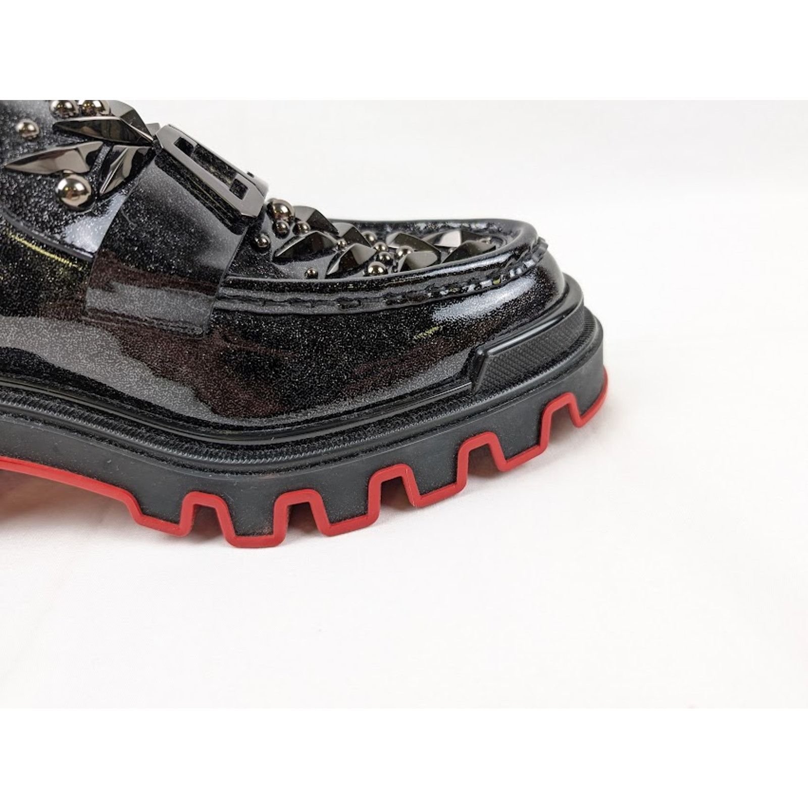 Christian Louboutin o1rshd1 The Amazing Loubi Flat Shoes in Black/BK Gun/ Size US 9 / EU 42 - 2 Thumbnail
