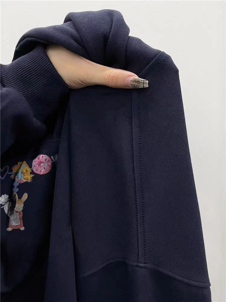Designer × Japanese Brand Vintage Niche Design Thickened Loose Hooded Sweatshirt Size US L / EU 52-54 / 3 - 3 Thumbnail
