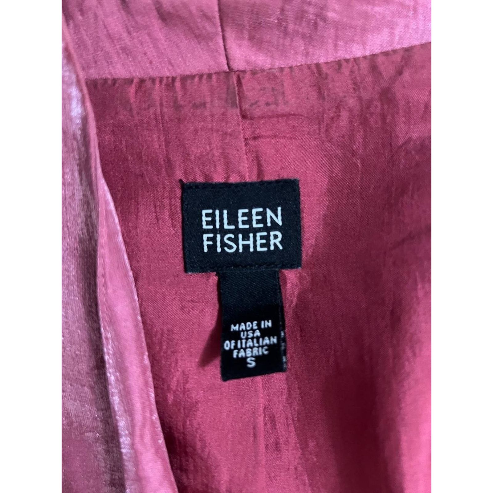 Eileen Fisher Eileen Fisher Metallic Jacket Rose Pink Small A001708 Size S / US 4 / IT 40 - 4 Thumbnail