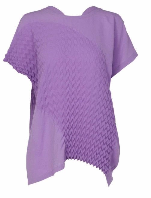 Issey Miyake Purple small fish-shaped short-sleeved shirt