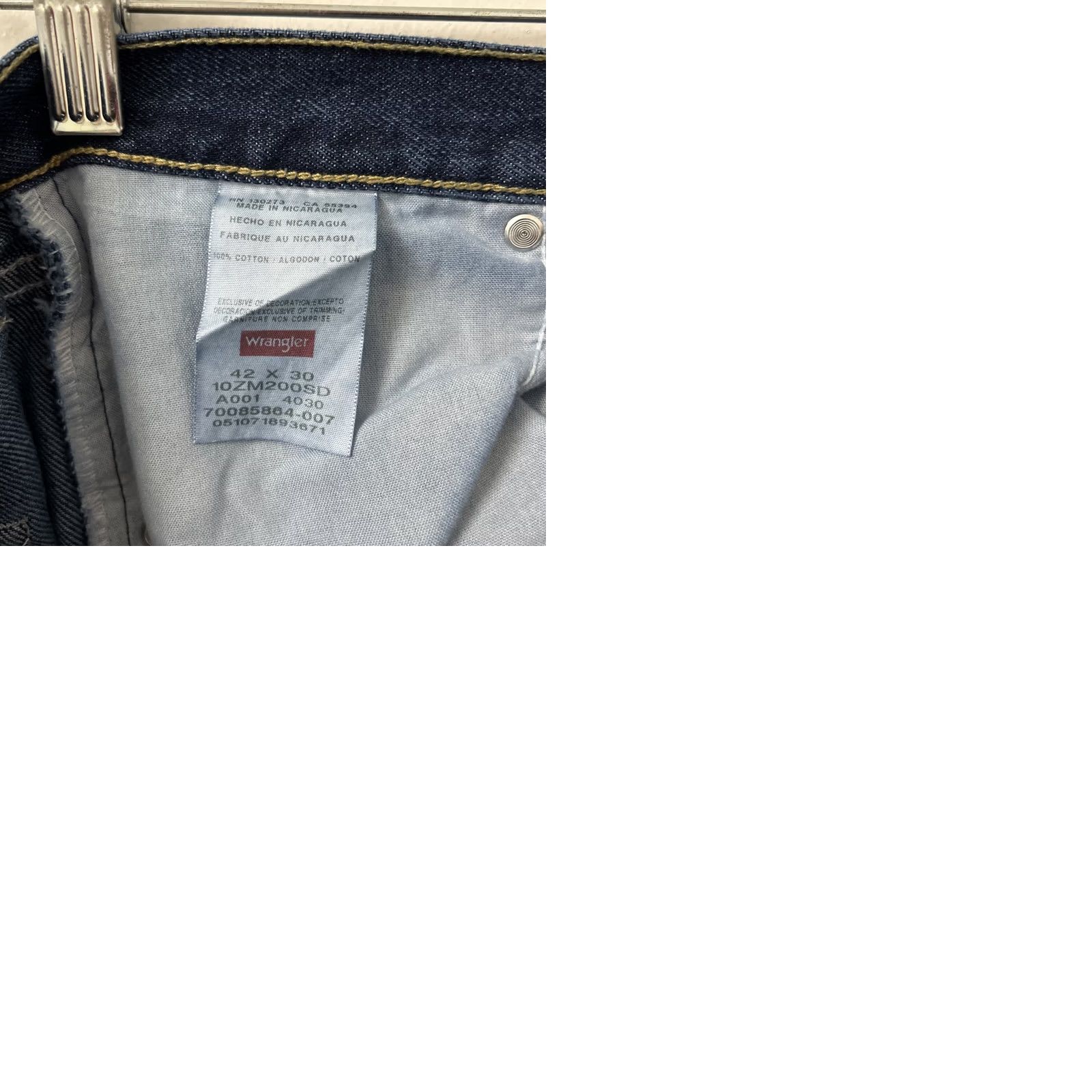 Wrangler Wrangler Authentics Jeans Mens 42x30 Blue Straight Leg Denim YKK 5 Pockets Size US 42 / EU 58 - 9 Thumbnail
