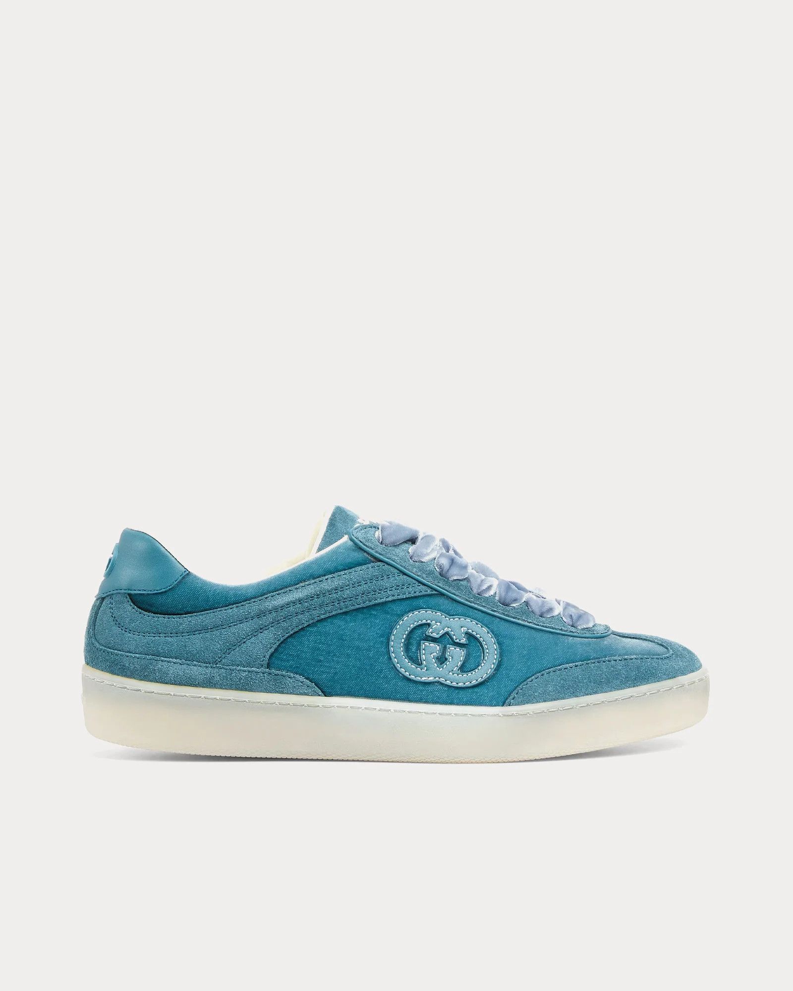 Gucci o1loc1c0326 812656 Women's G75 Sneakers in Blue Size US 7.5 / IT 37.5 - 1 Thumbnail