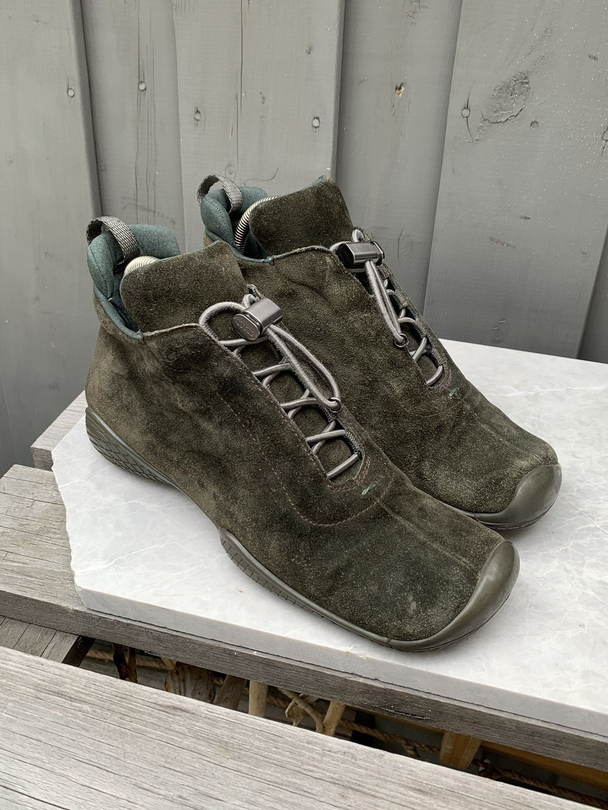 Prada × Vintage Vintage Prada Sport Boots F/W 1999 0773 Suede Hiking 2000s Size US 7.5 / IT 37.5 - 4 Thumbnail
