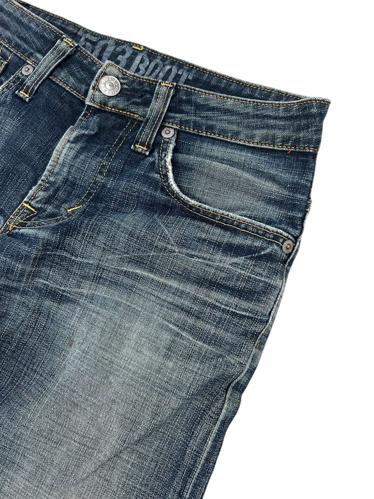 20471120 × Edwin × Japanese Brand Edwin 503 Bootcut Blue Trip Edgeline Washed Denim Size US 30 / EU 46 - 10 Thumbnail
