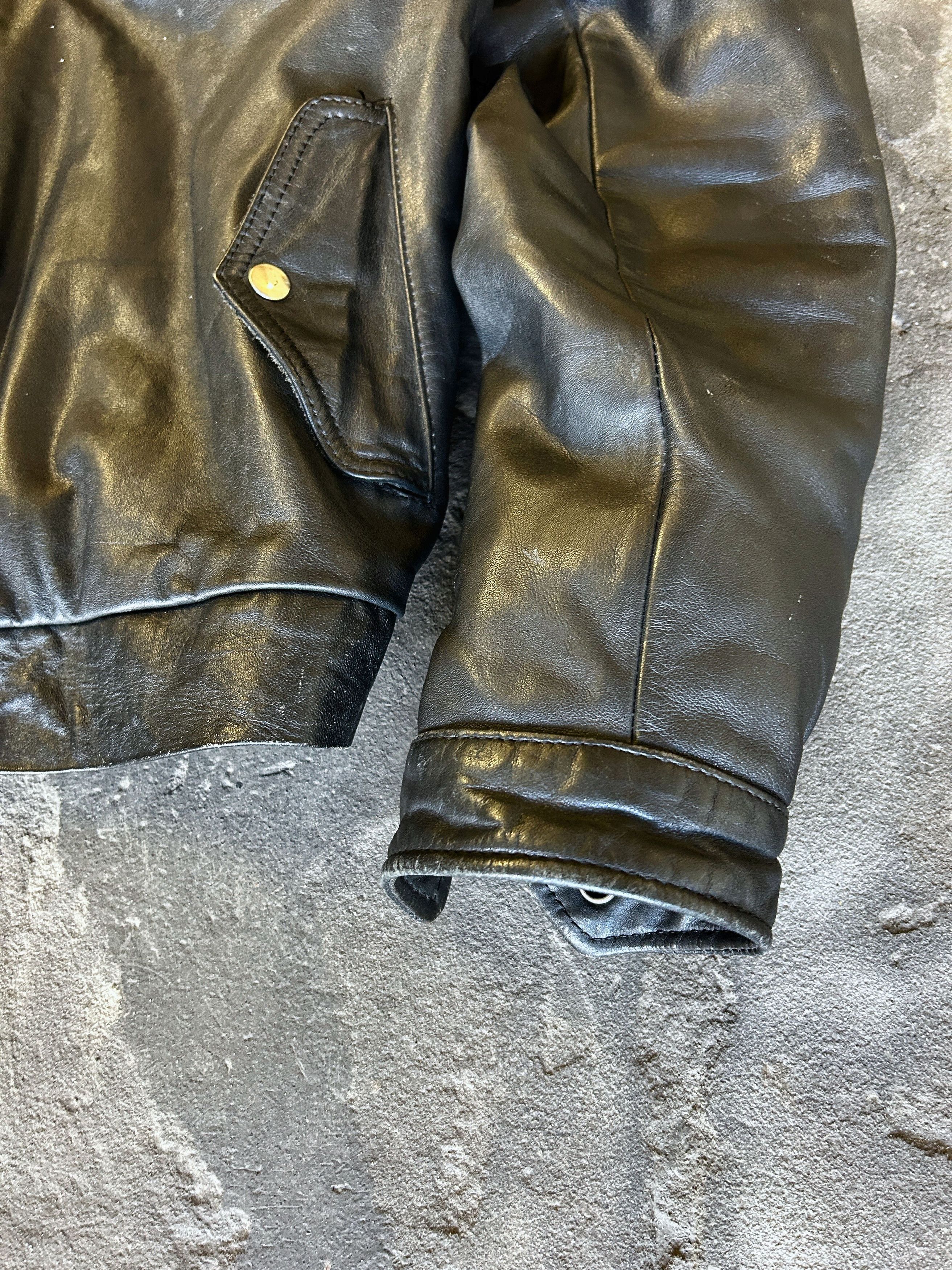Japanese Brand Vintage Leather Cafe Racer Jacket Minimal Biker Style Size US M / EU 48-50 / 2 - 11 Thumbnail