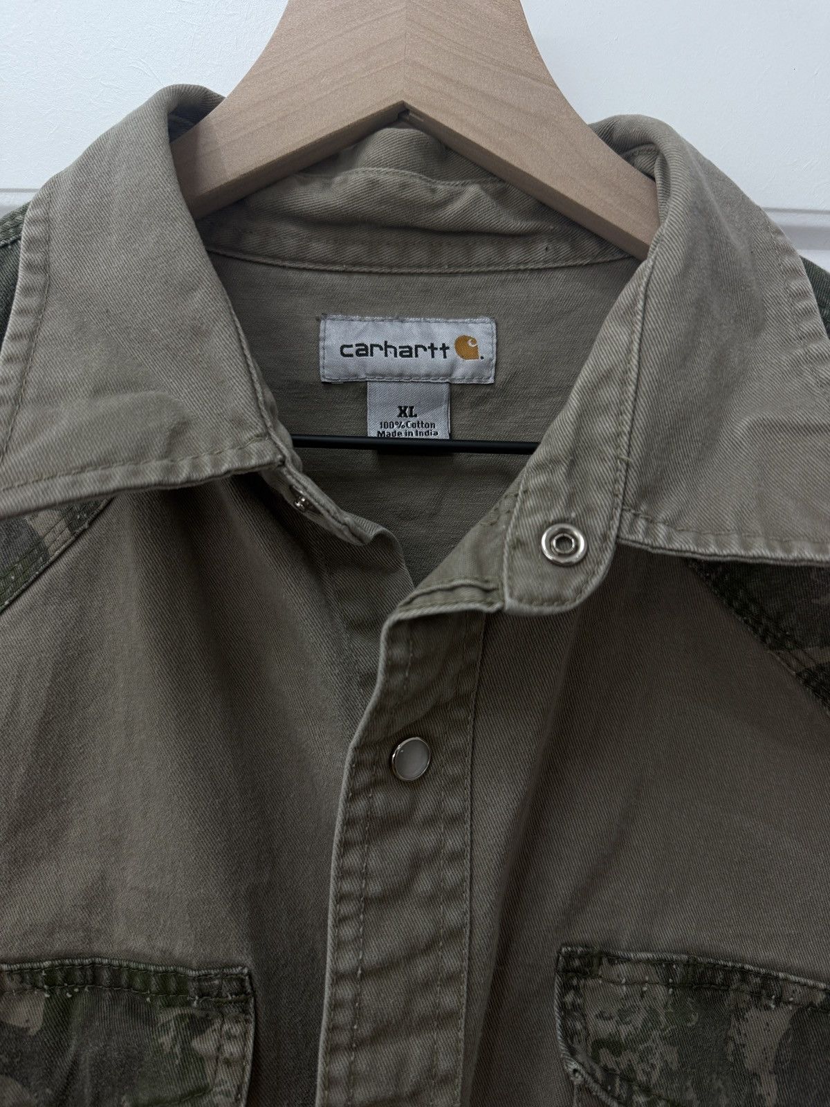 Carhartt Vintage Carhartt Snap Button Shirt Size US XL / EU 56 / 4 - 2 Thumbnail
