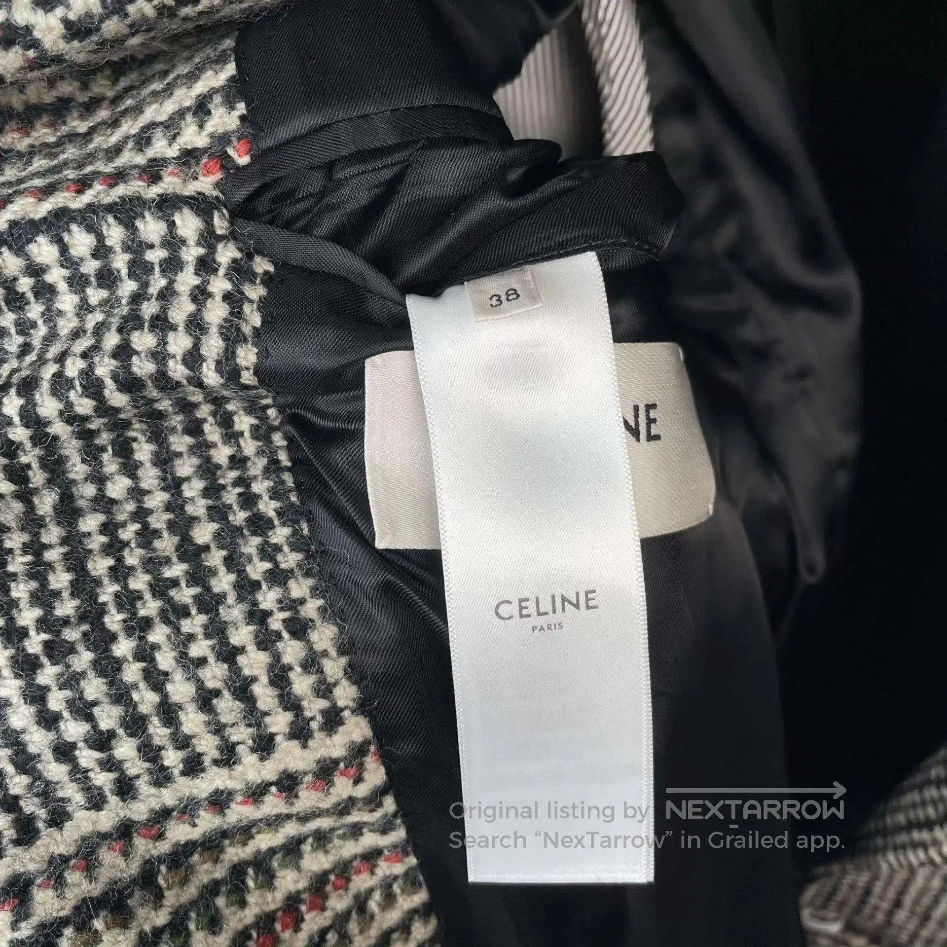 Celine Multi Plaid Pattern Single-Breasted Blazer. Size US M / EU 48-50 / 2 - 5 Thumbnail