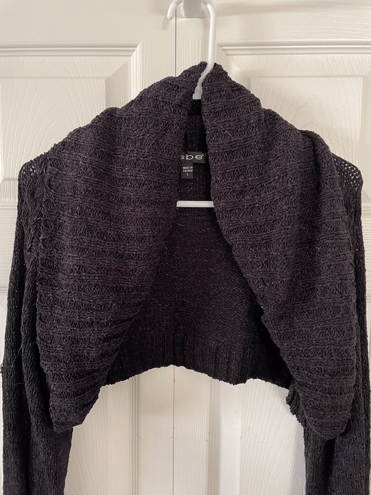 Bebe Bebe Black Long Sleeve Shrug Size L Size L / US 10 / IT 46 - 2 Thumbnail