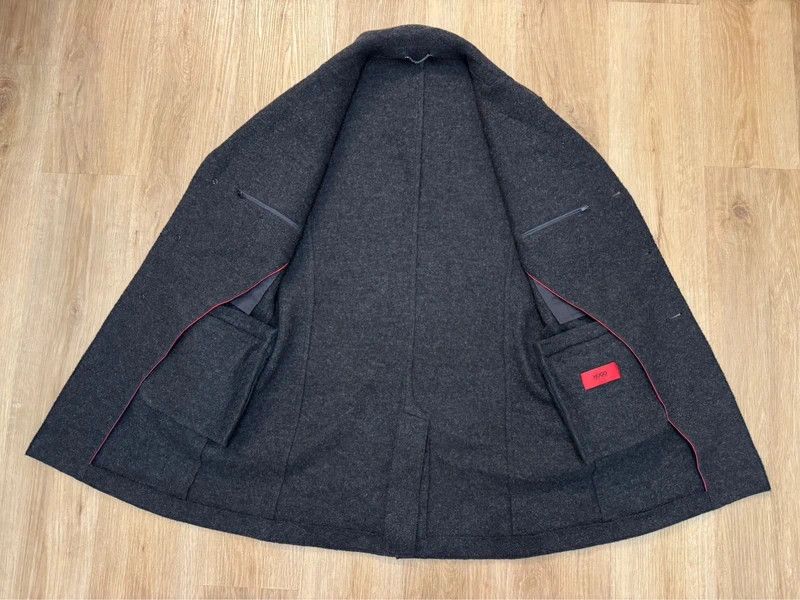 Hugo Boss HUGO Hugo Boss C-Merel Virgin Wool Black Coat size 52 L Size US L / EU 52-54 / 3 - 3 Thumbnail