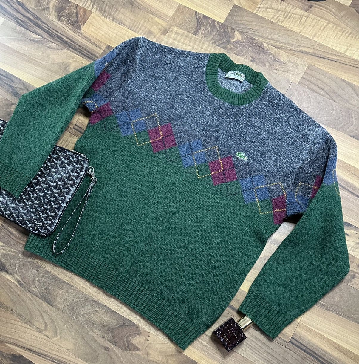 Lacoste Lacoste Vintage Argyle Sweater XL | Old Money Y2K Size US S / EU 44-46 / 1 - 10 Thumbnail