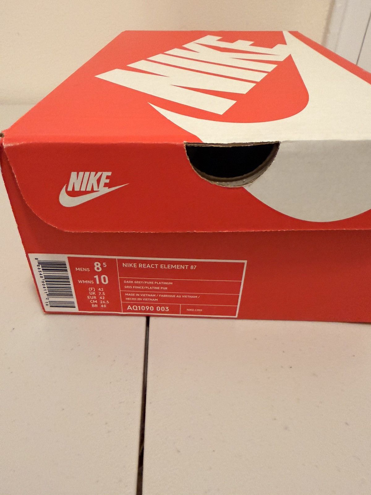 Nike Nike React Element 87 Dark Grey Photo Blue size 8.5 Size US 8.5 / EU 41-42 - 7 Thumbnail