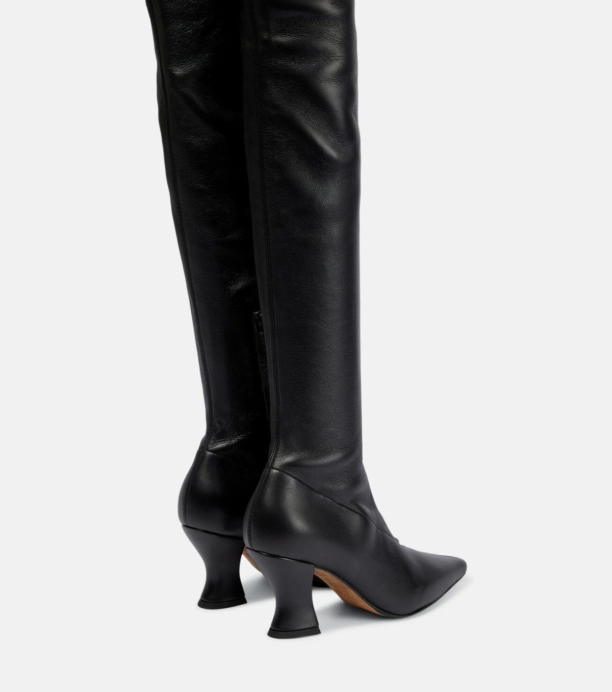 Bottega Veneta o1y0725 Leather Boots in Black Size US 7 / IT 37 - 2 Thumbnail